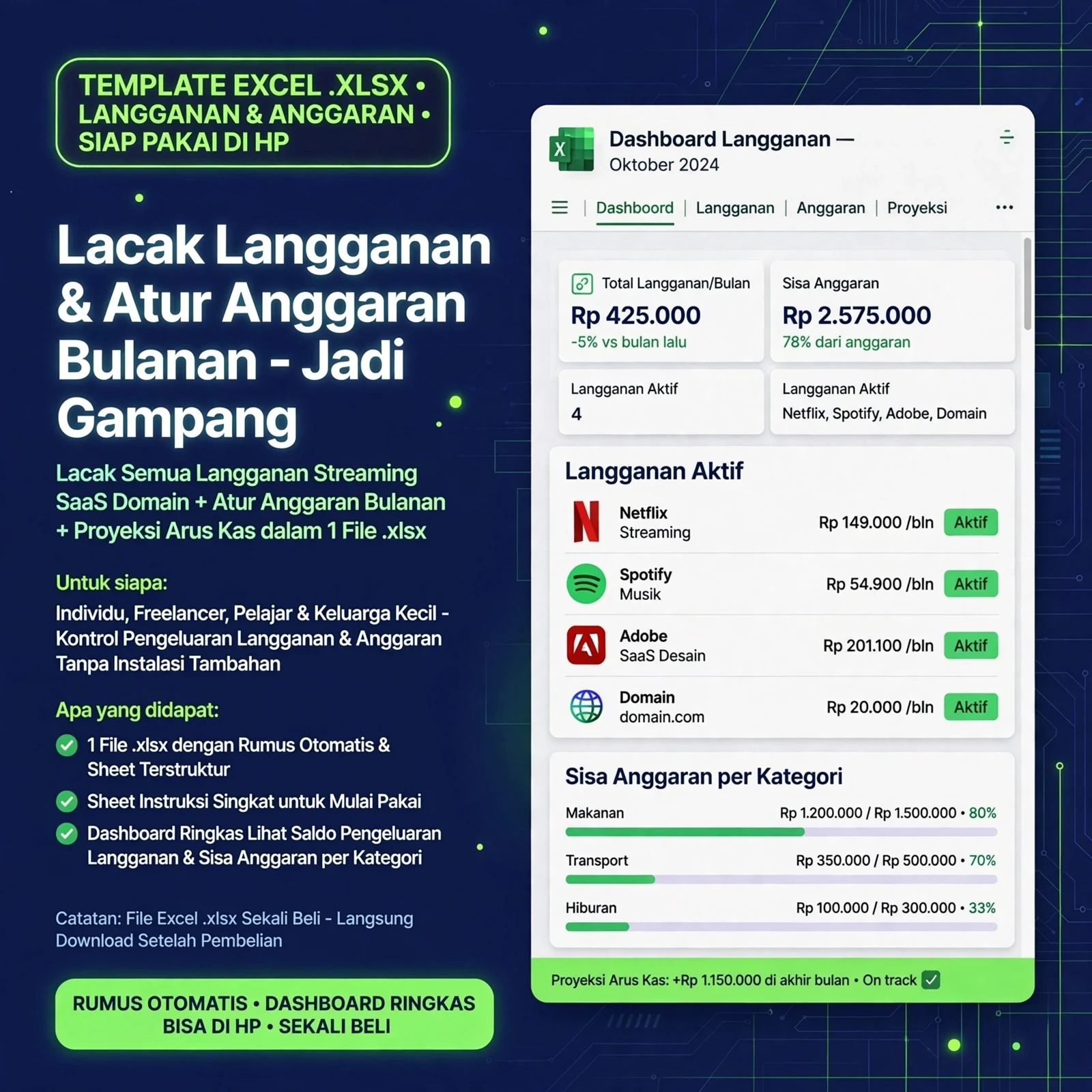 Excel Langganan & Anggaran Pribadi