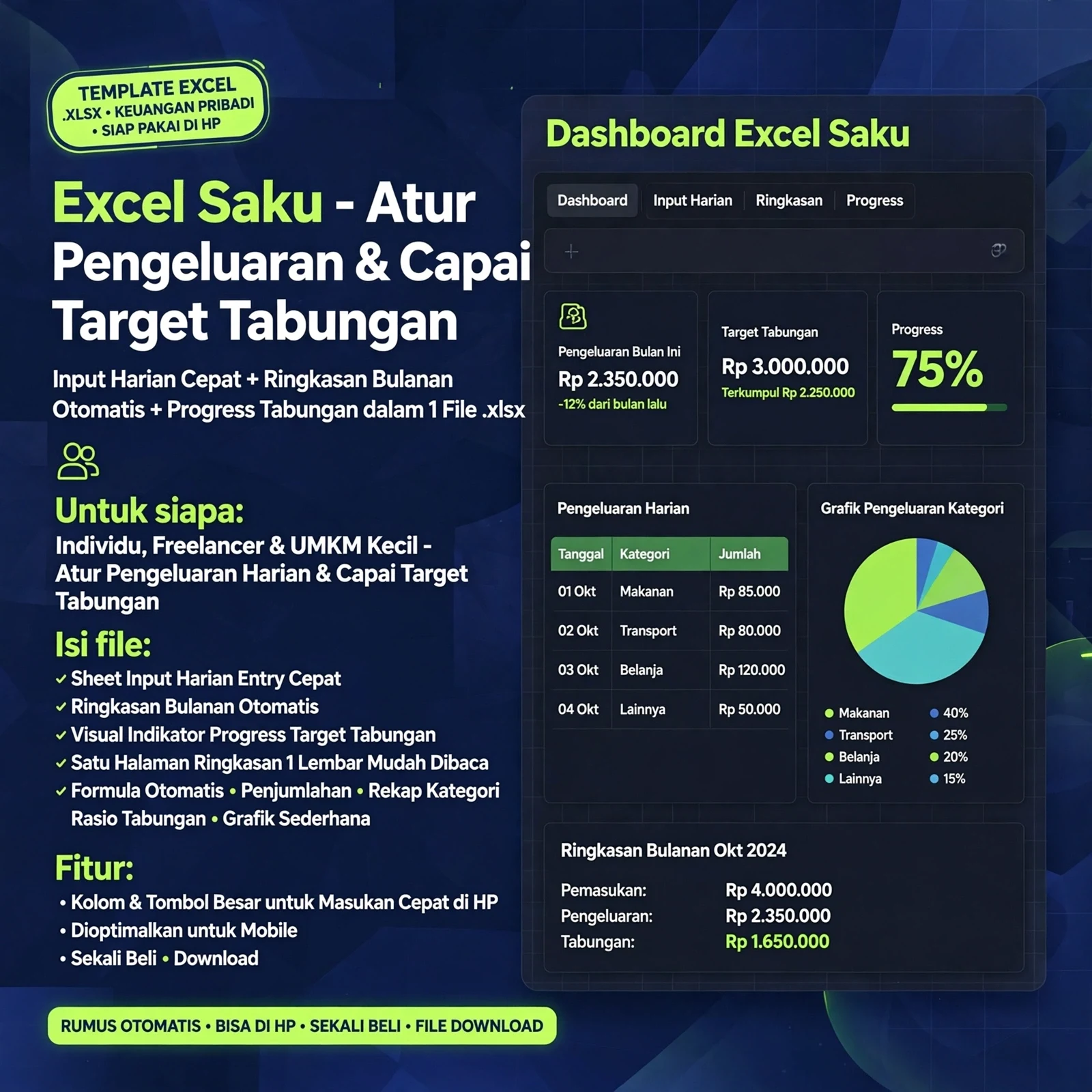 Excel Saku: Budget & Target Tabungan