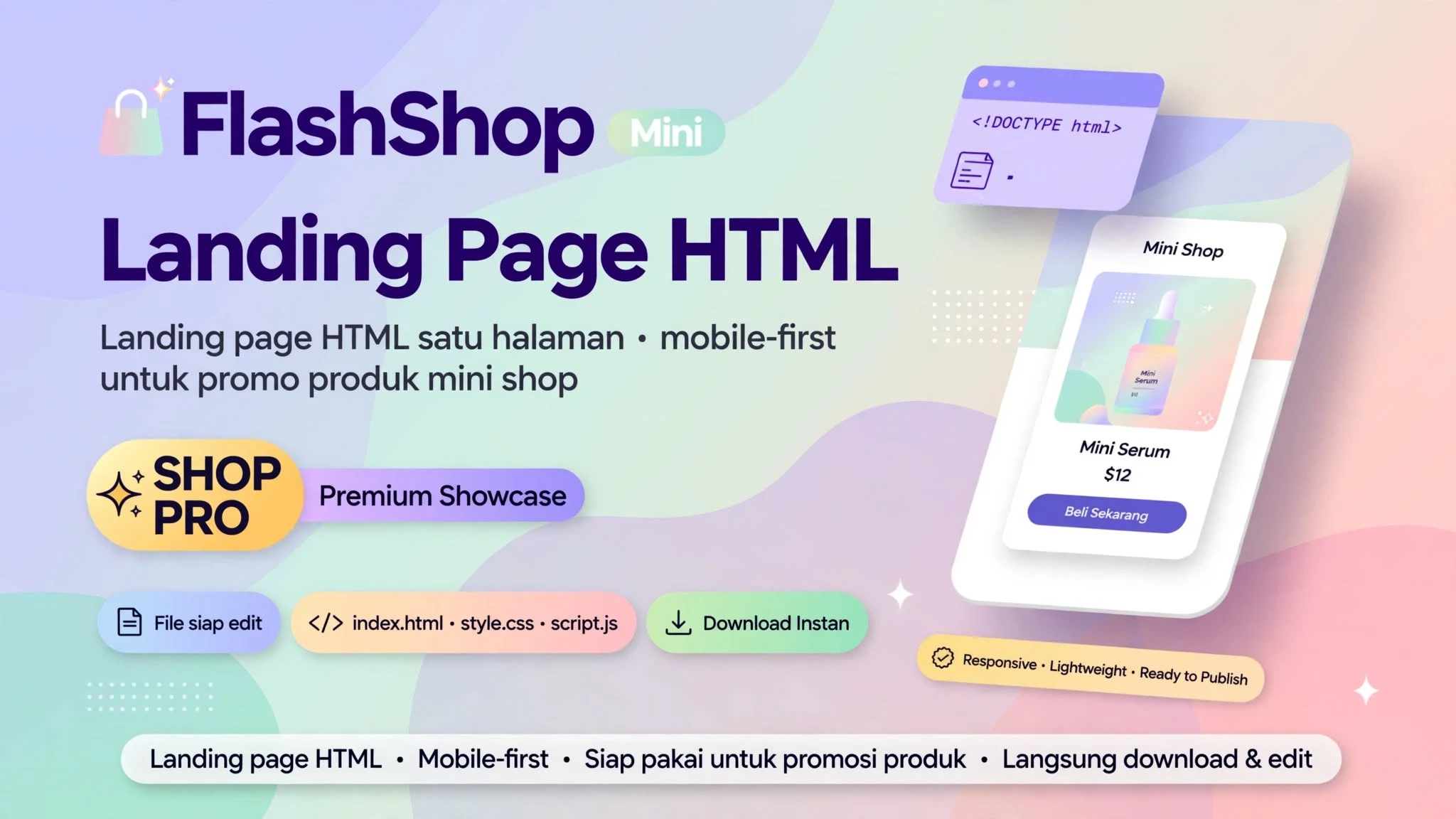 FlashShop Mini — Landing Page HTML