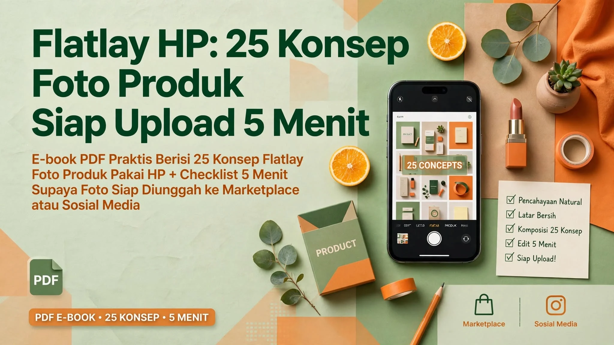 Flatlay HP: 25 Konsep Foto Produk Siap Upload 5 Menit