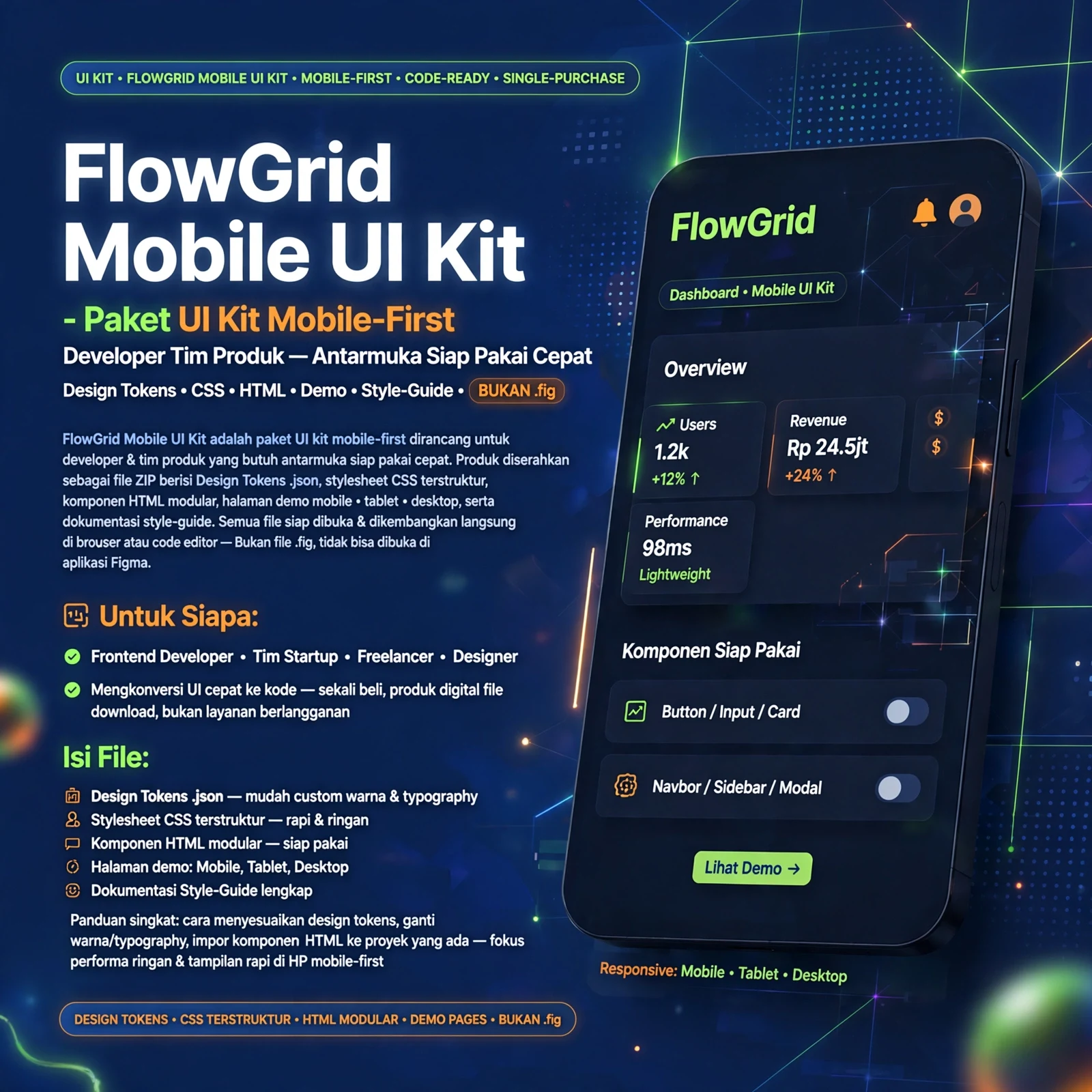 FlowGrid Mobile UI Kit