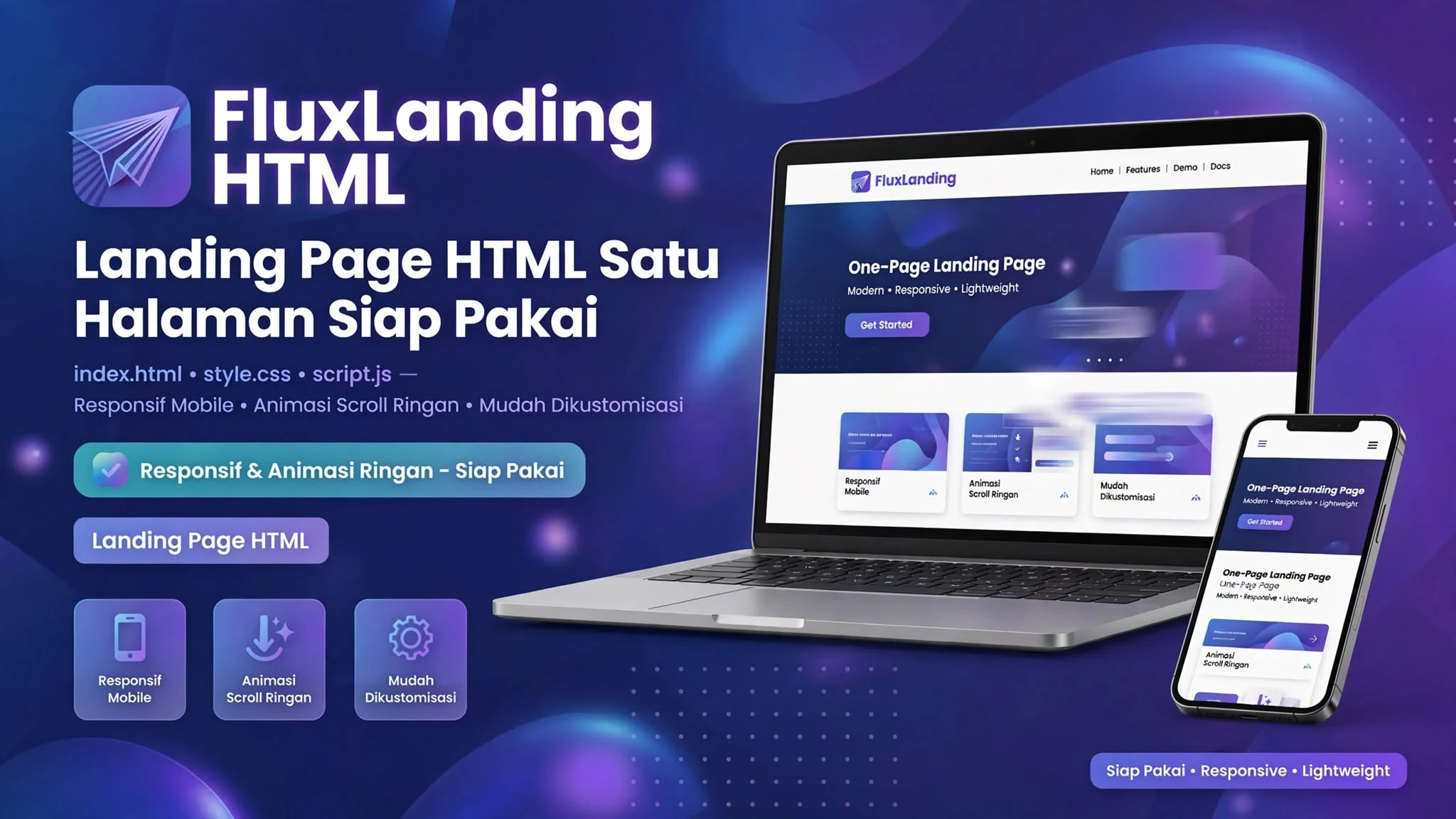 FluxLanding HTML