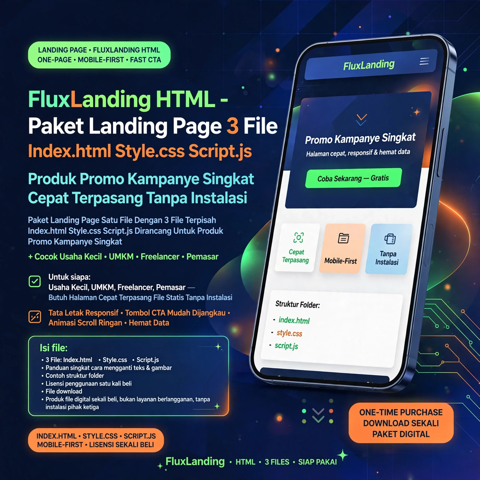 FluxLanding HTML