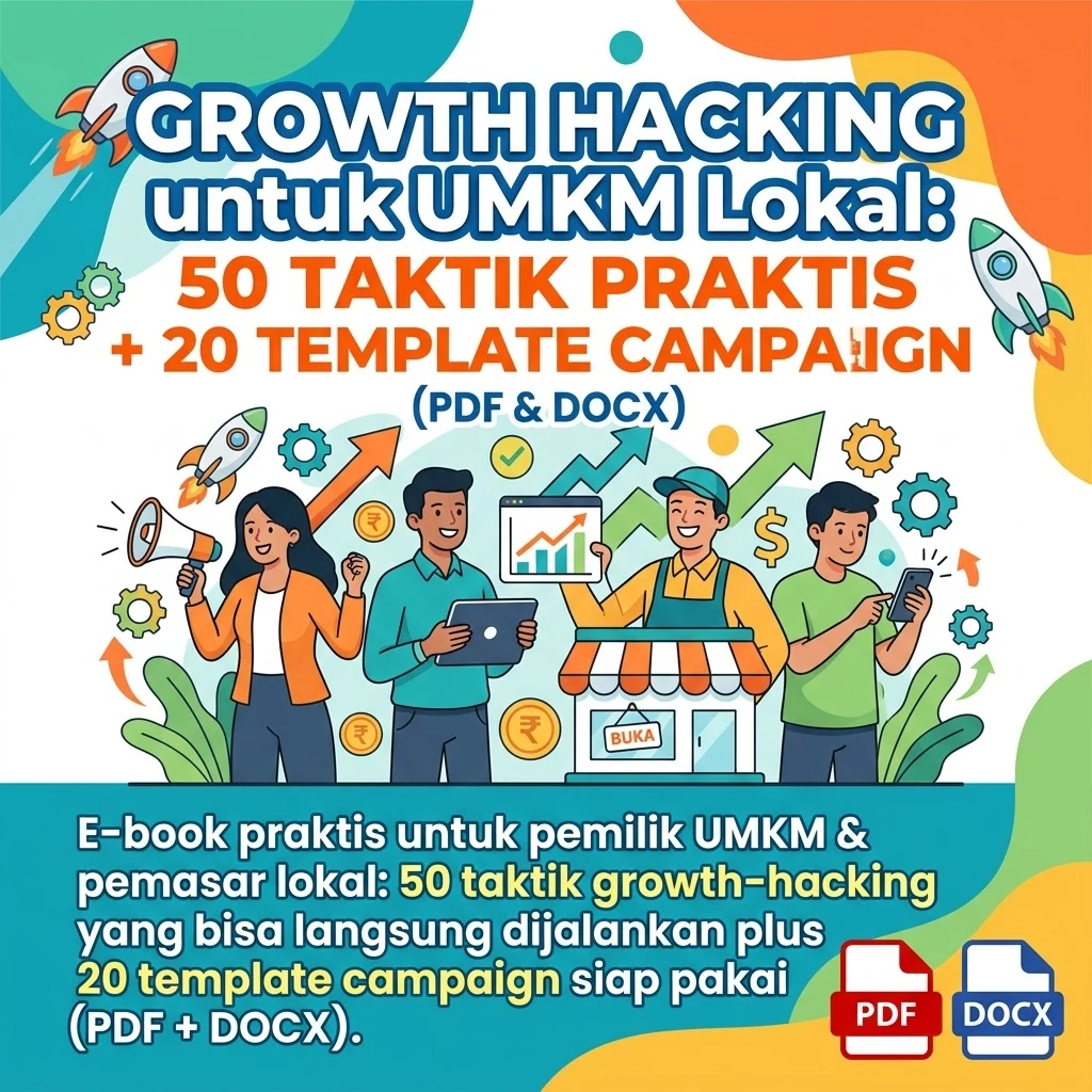 Growth Hacking untuk UMKM Lokal: 50 Taktik Praktis + 20 Template Campaign (PDF & DOCX)
