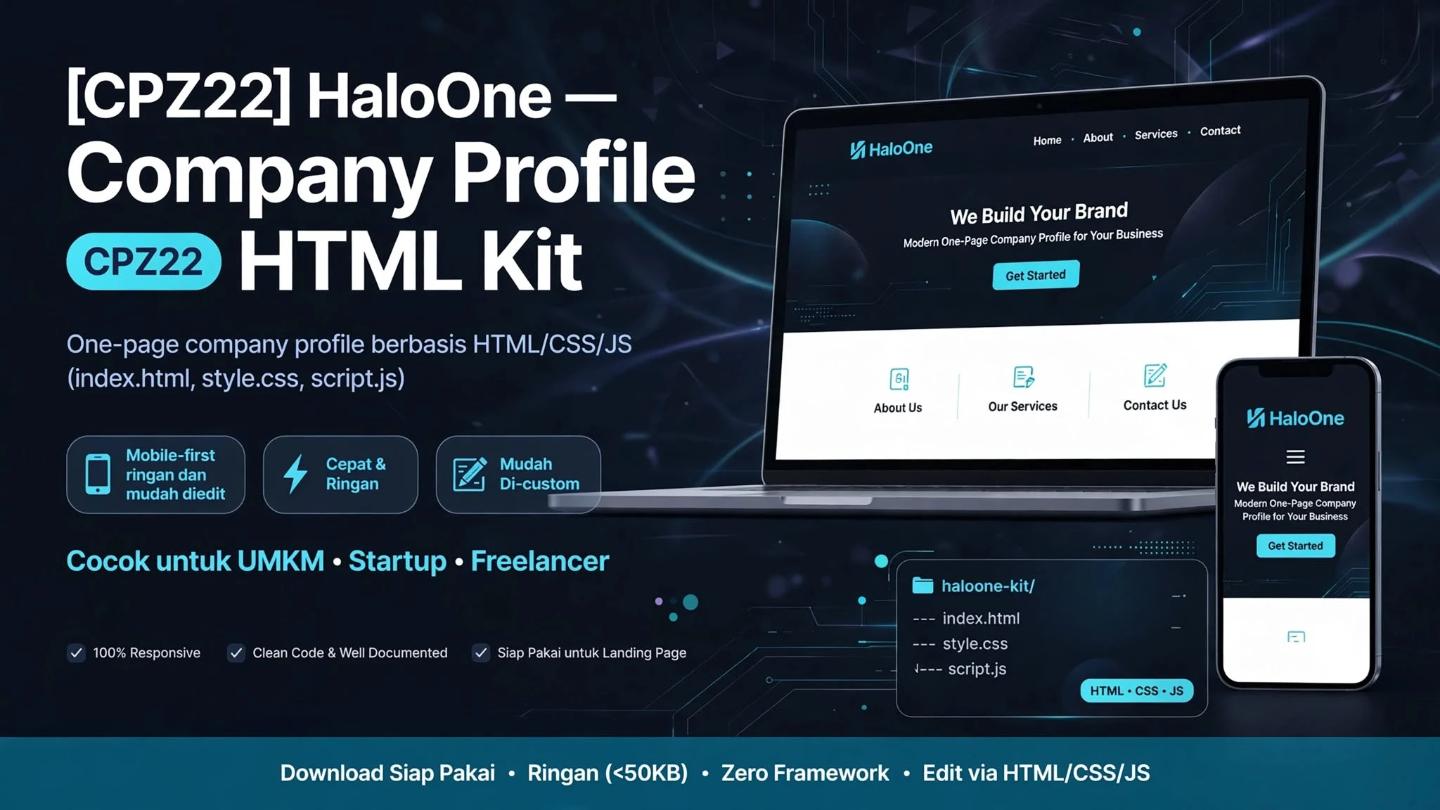 [CPZ22] HaloOne — Company Profile HTML Kit