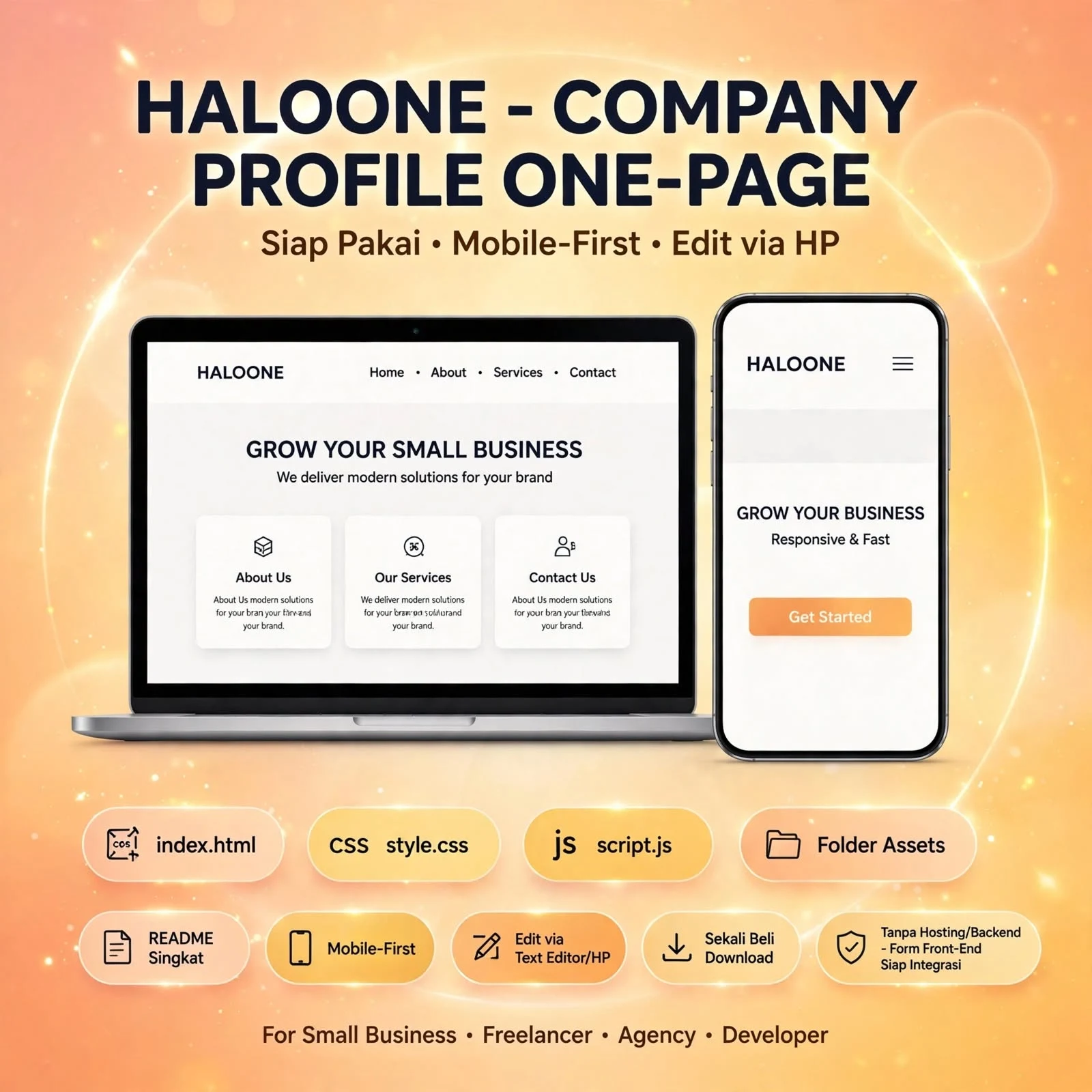 [CPZ22] HaloOne — Company Profile HTML Kit