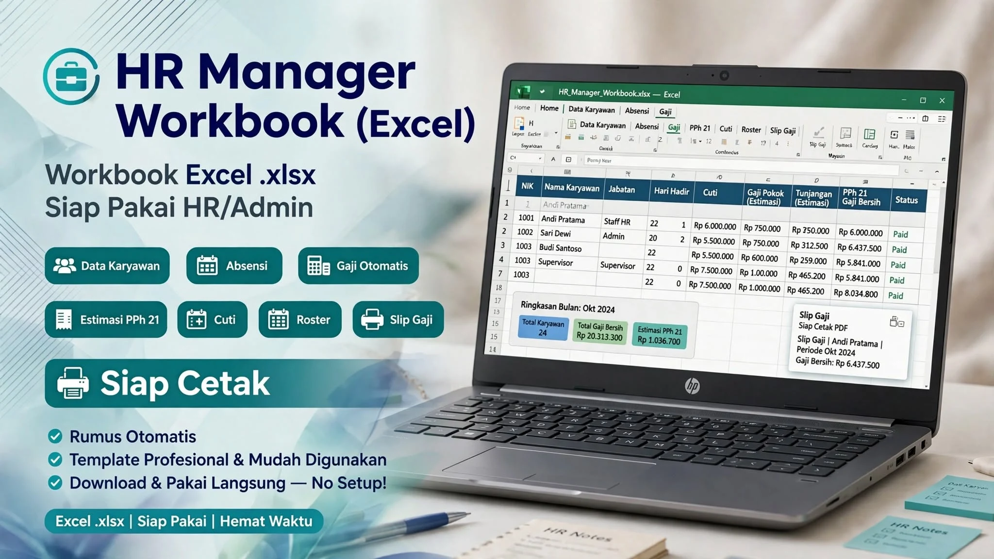 HR Manager Workbook (Excel)