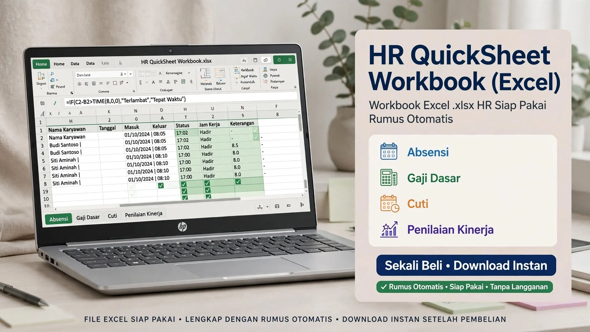HR QuickSheet Workbook (Excel)