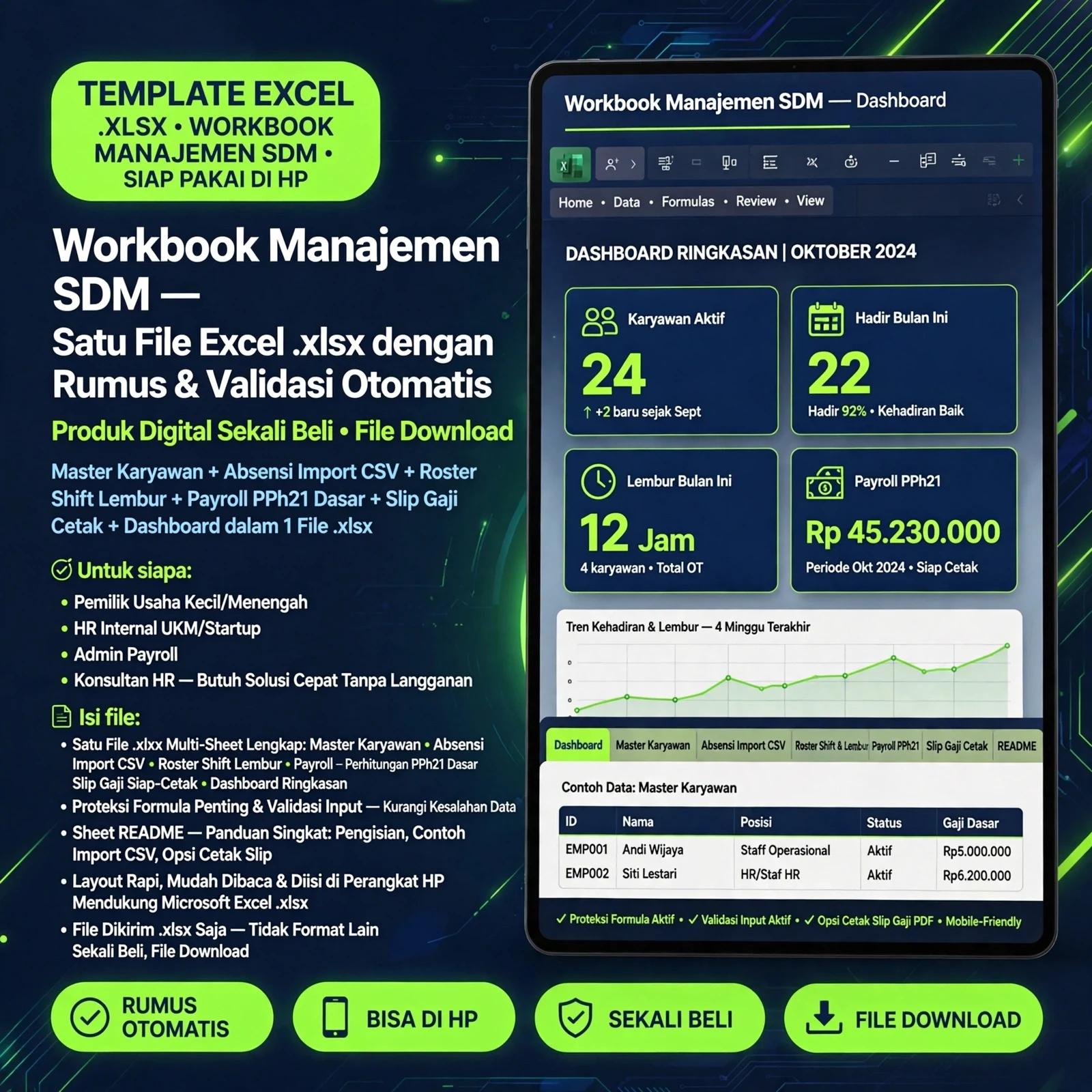 HR Rekap & Payroll Excel