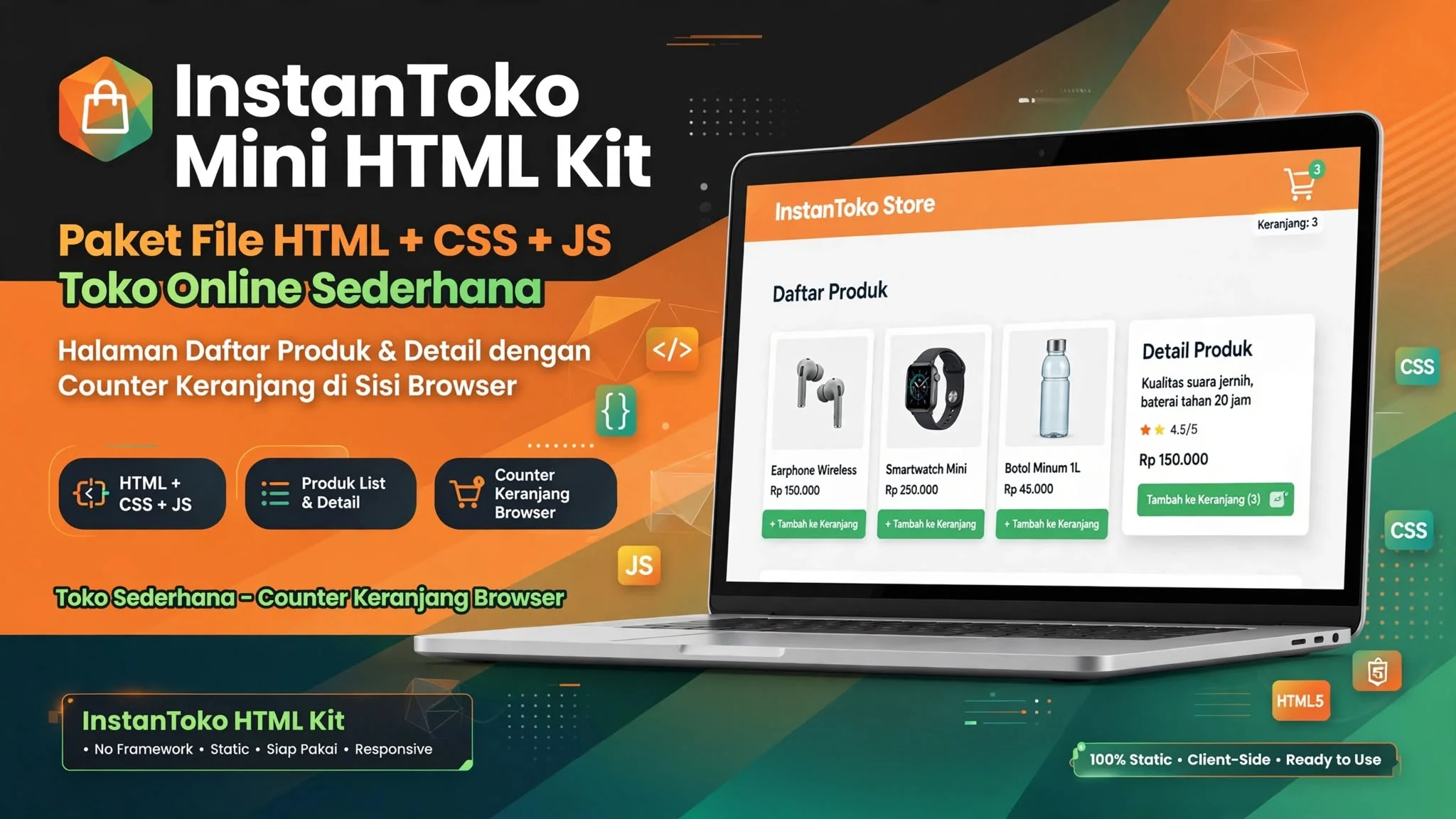 InstanToko Mini HTML Kit