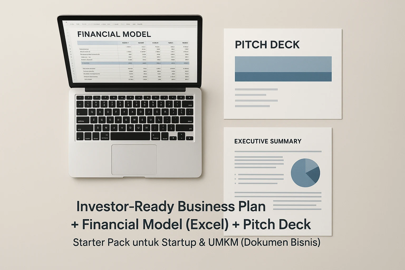 Investor-Ready Business Plan + Financial Model (Excel) + Pitch Deck — Starter Pack untuk Startup & UMKM