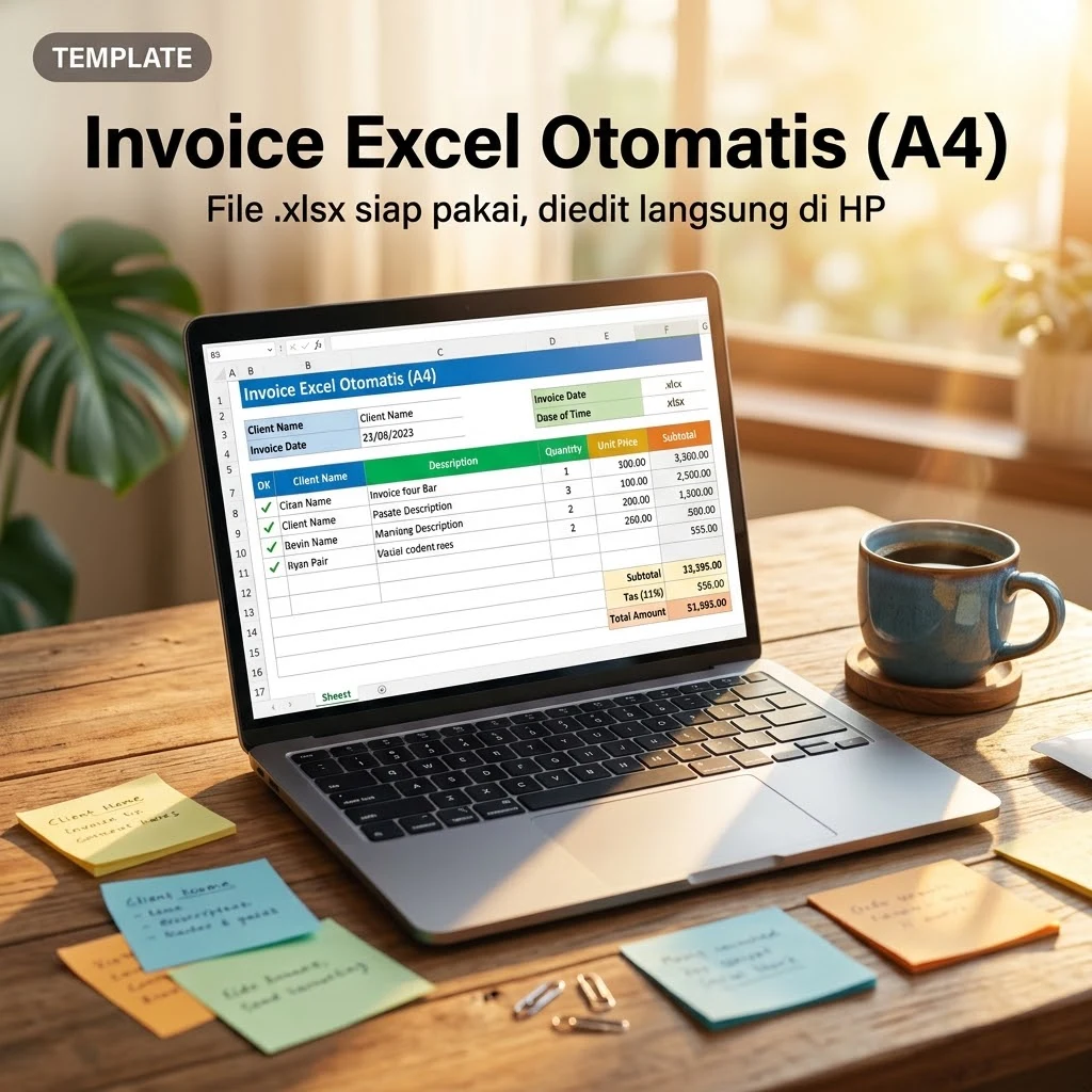 Invoice Excel Otomatis (A4)