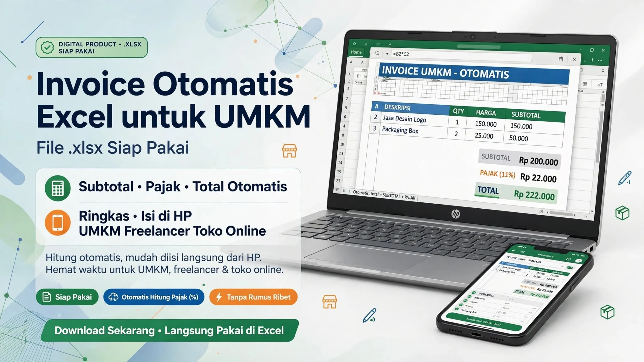 Invoice Otomatis Excel untuk UMKM