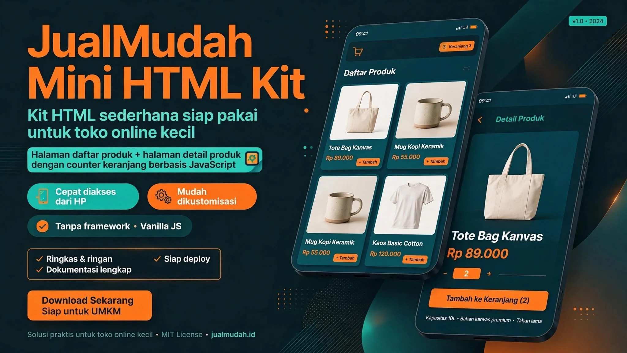 JualMudah Mini HTML Kit