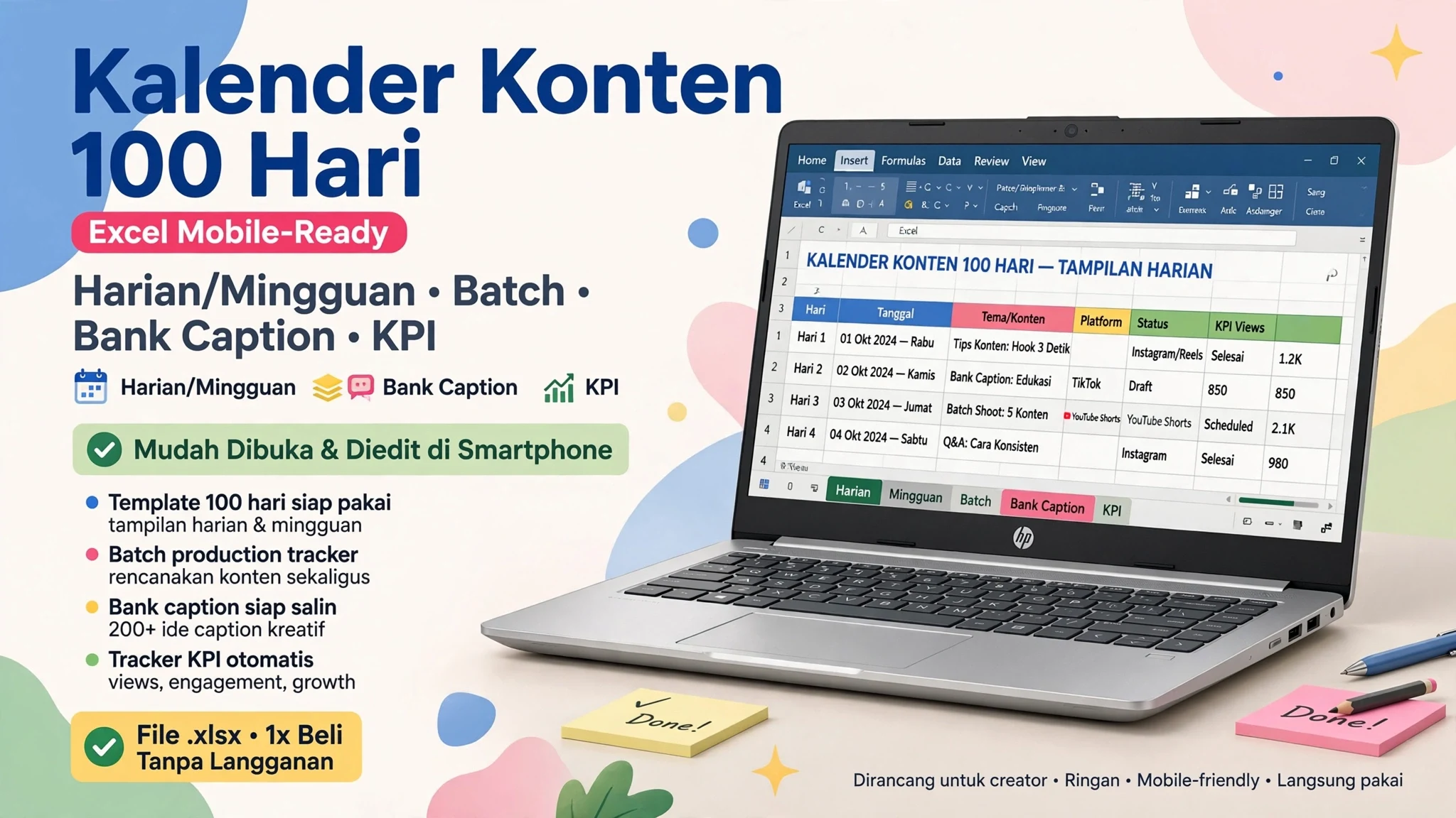 Kalender Konten 100 Hari