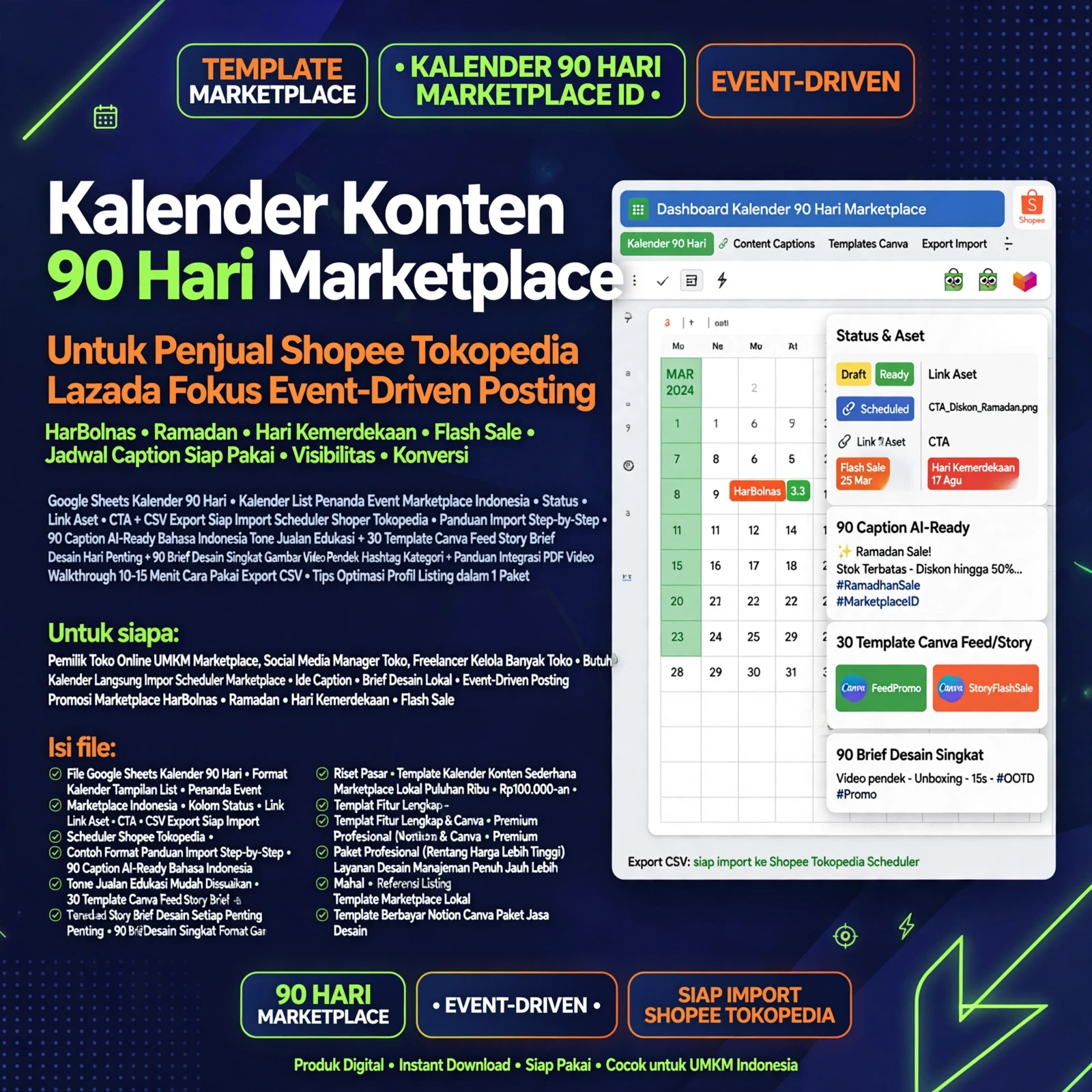 Kalender Konten Promo & Marketplace