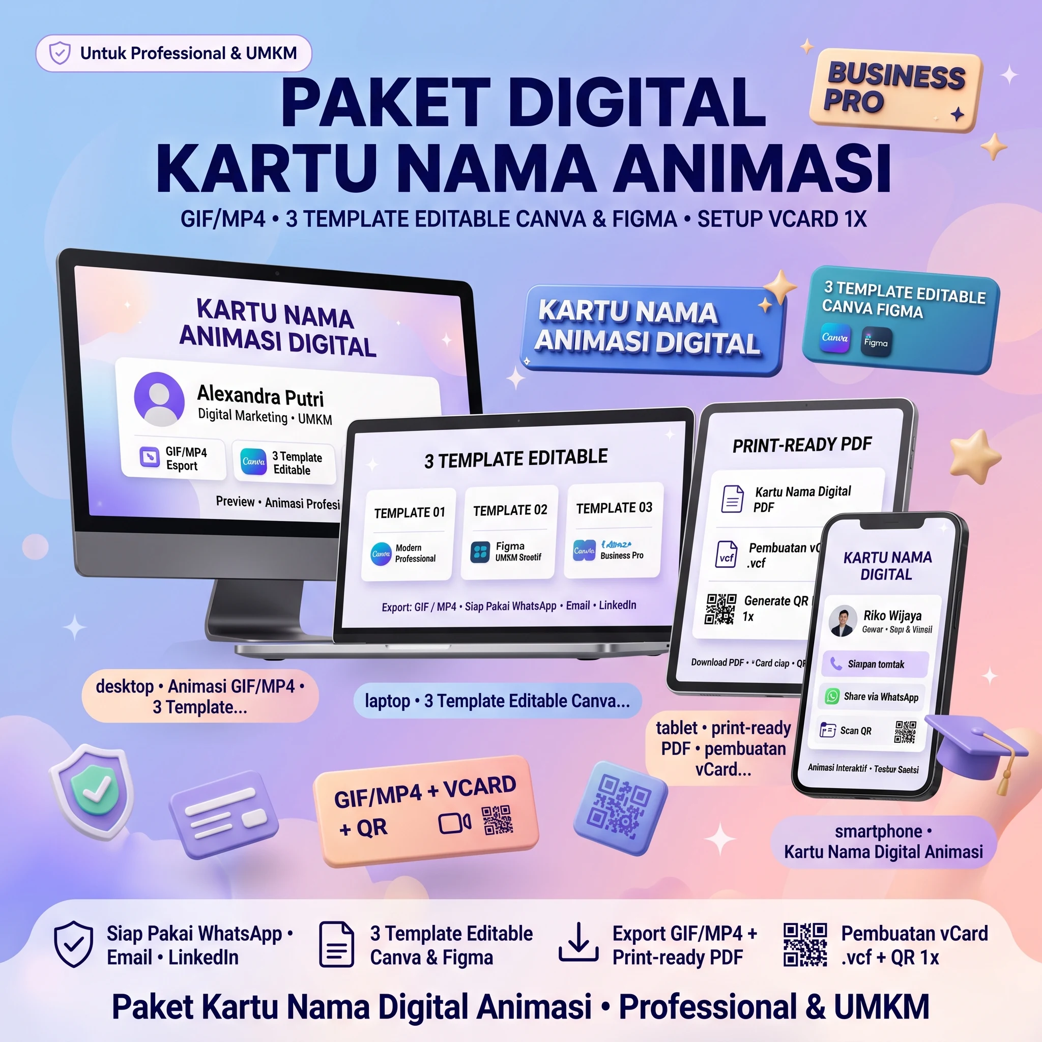 Kartu Nama Animasi - foto 1
