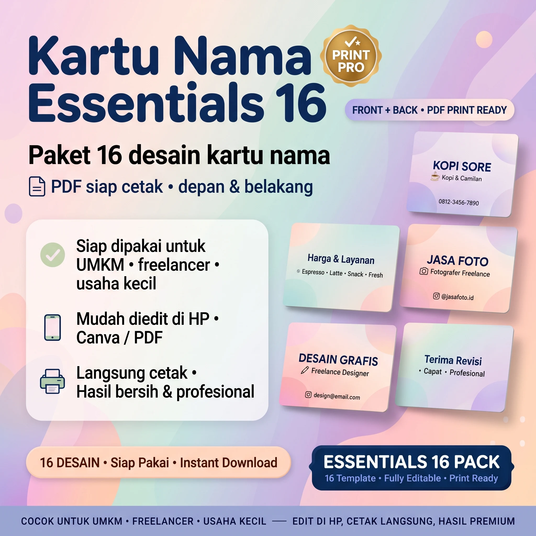 Kartu Nama Essentials 16