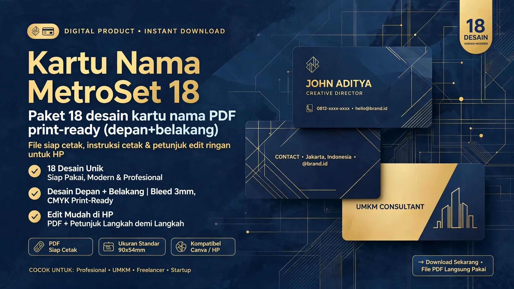 Kartu Nama MetroSet 18