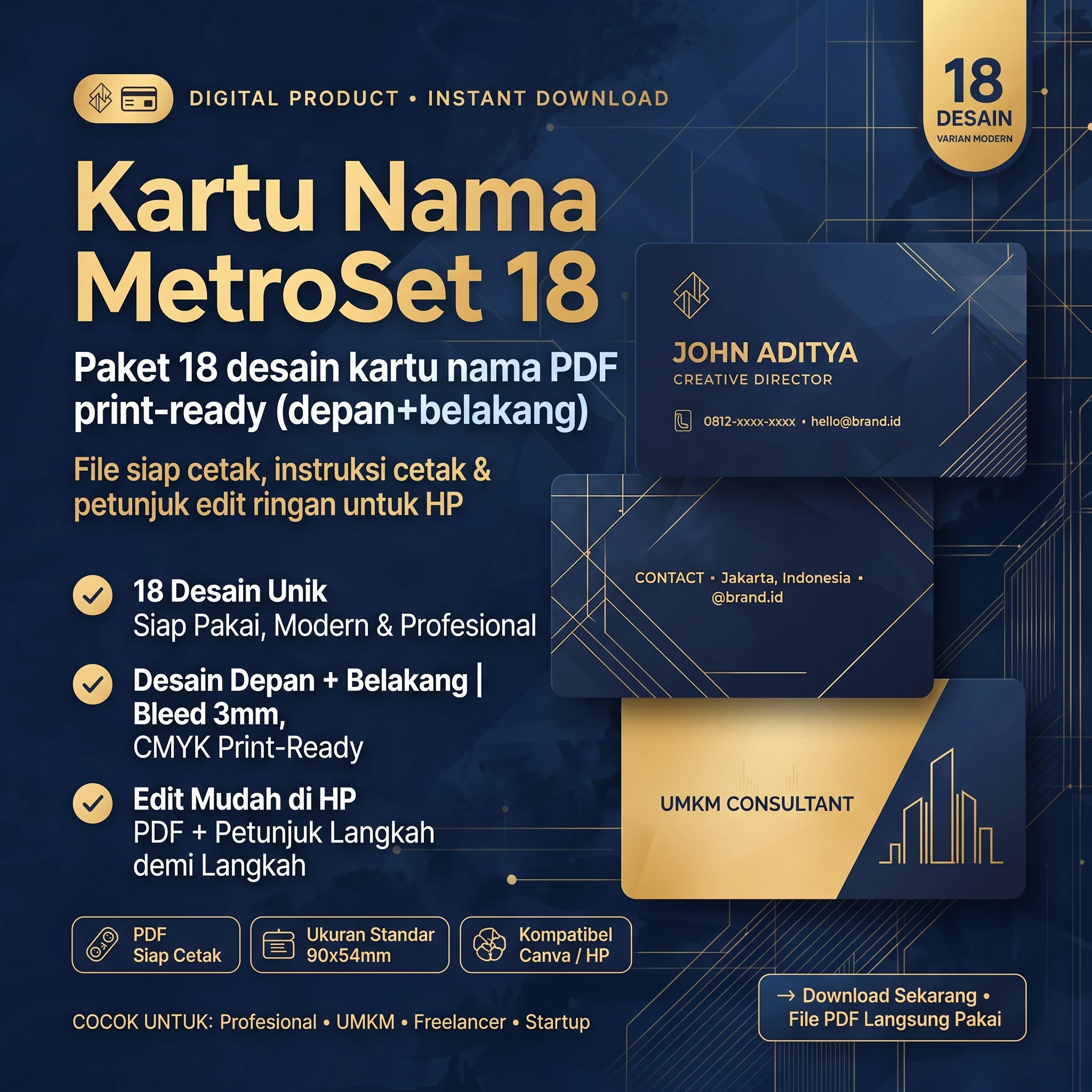 Kartu Nama MetroSet 18 - foto 1