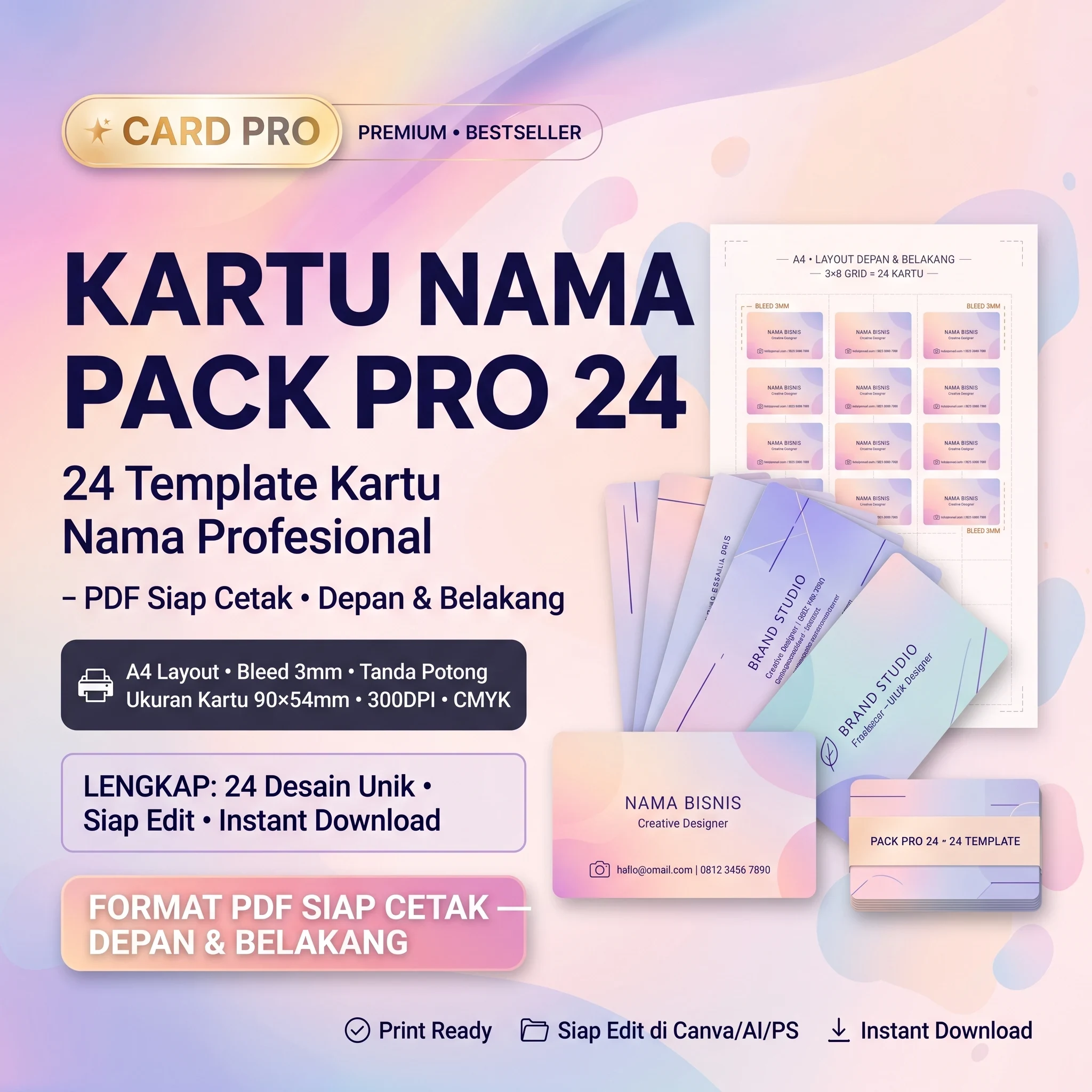 Kartu Nama Pack Pro 24 - foto 1