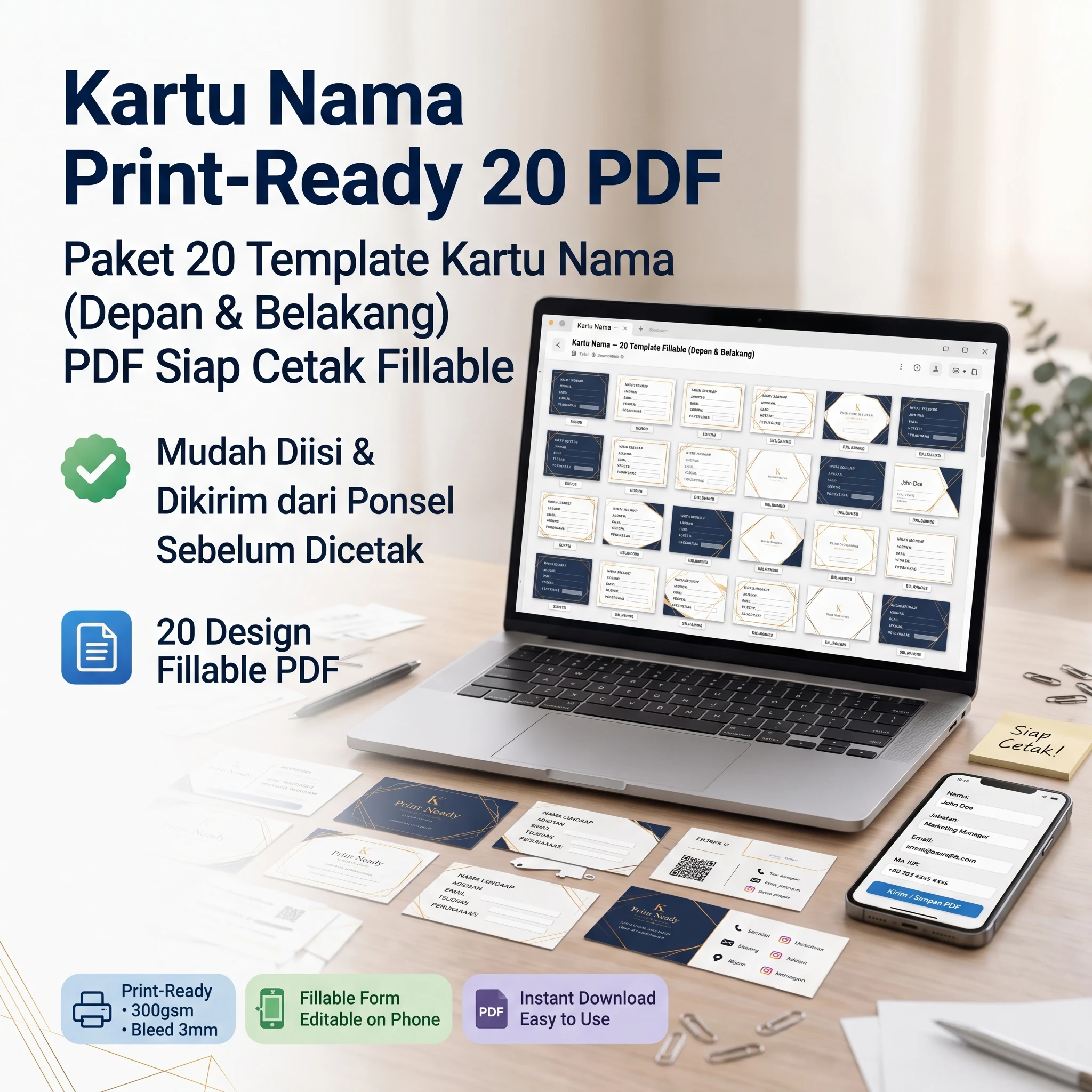 Kartu Nama Print-Ready 20 PDF