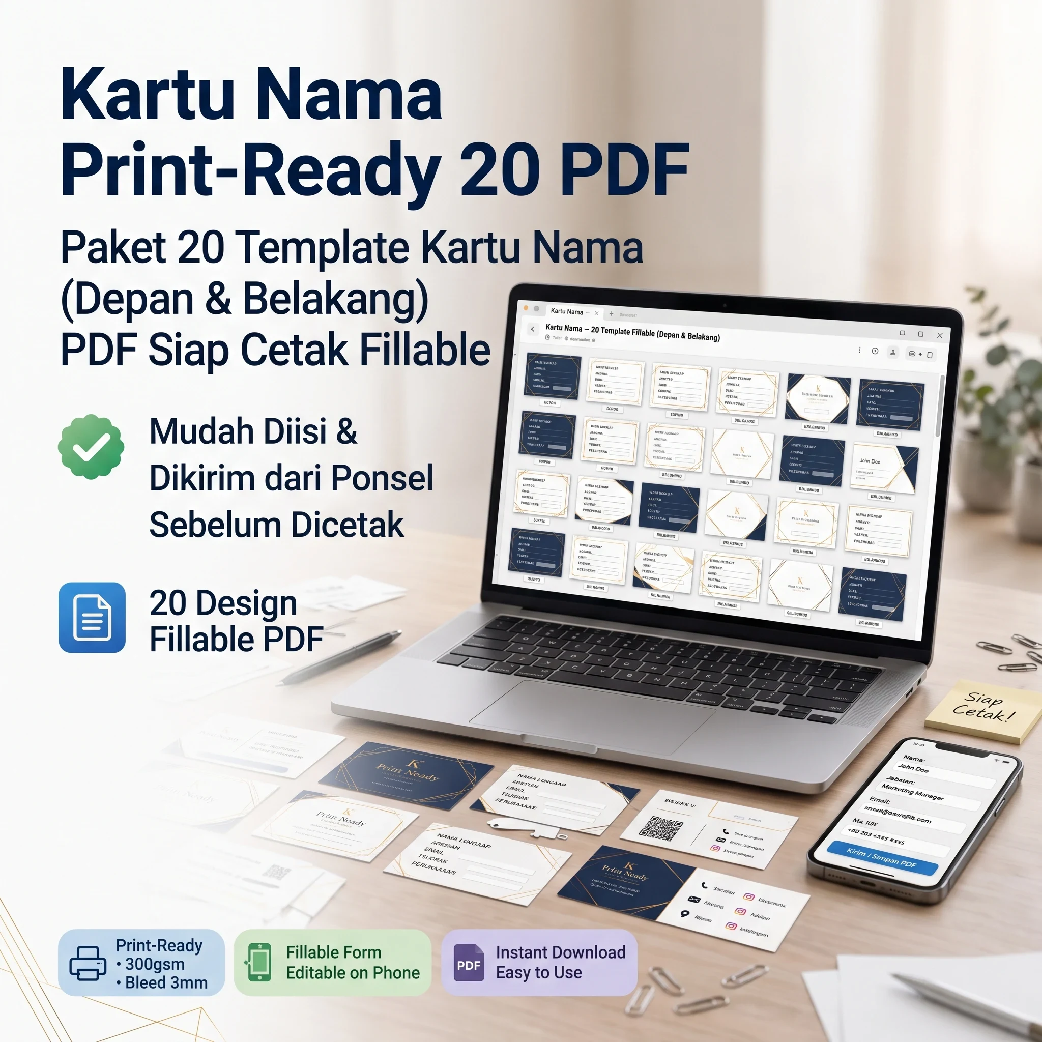 Kartu Nama Print-Ready 20 PDF - foto 1