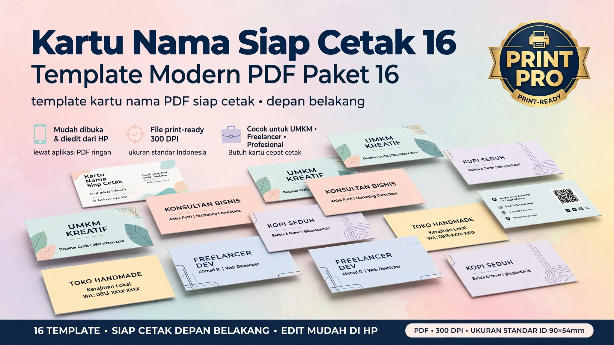 Kartu Nama Siap Cetak