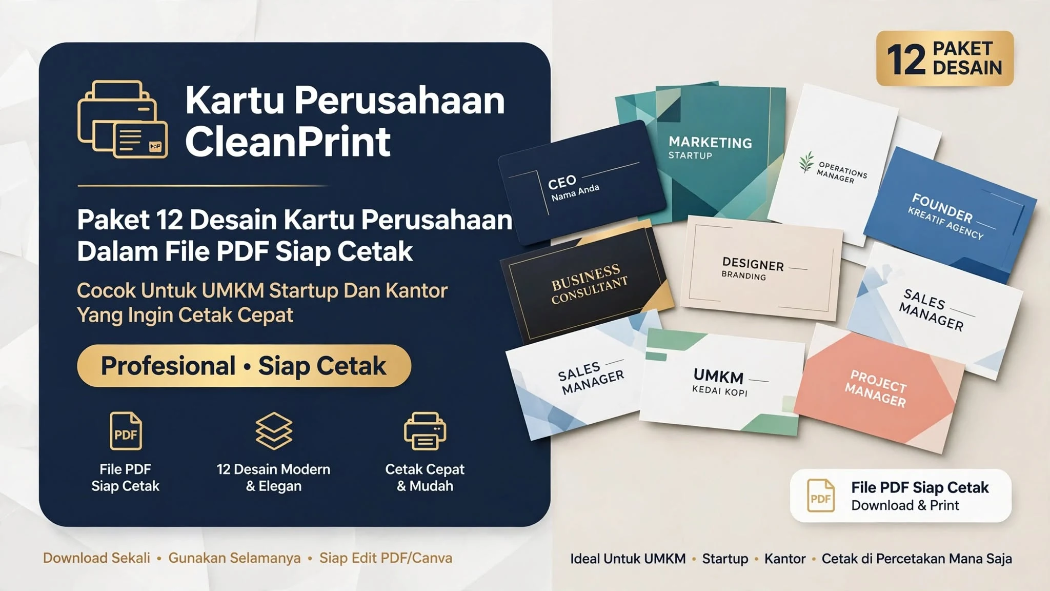 Kartu Perusahaan CleanPrint