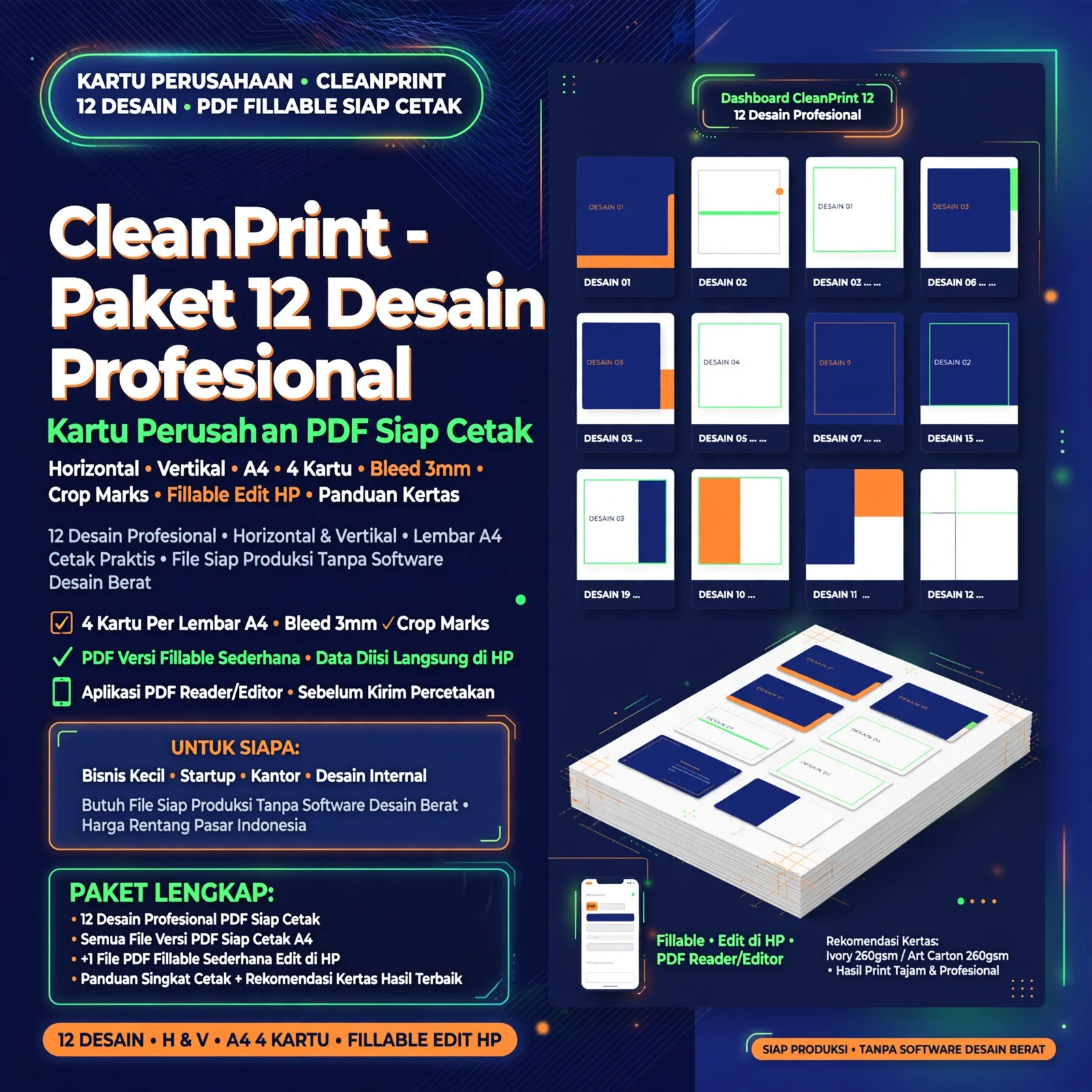 Kartu Perusahaan CleanPrint