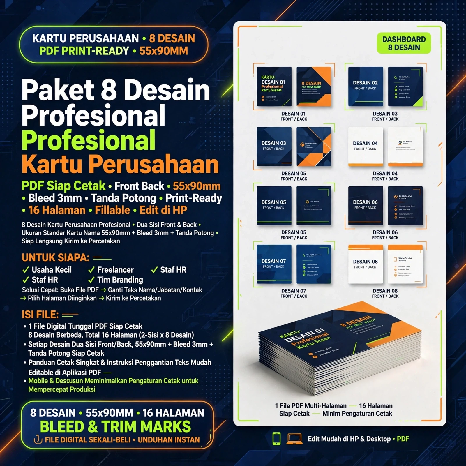 Kartu Perusahaan Eco-Print
