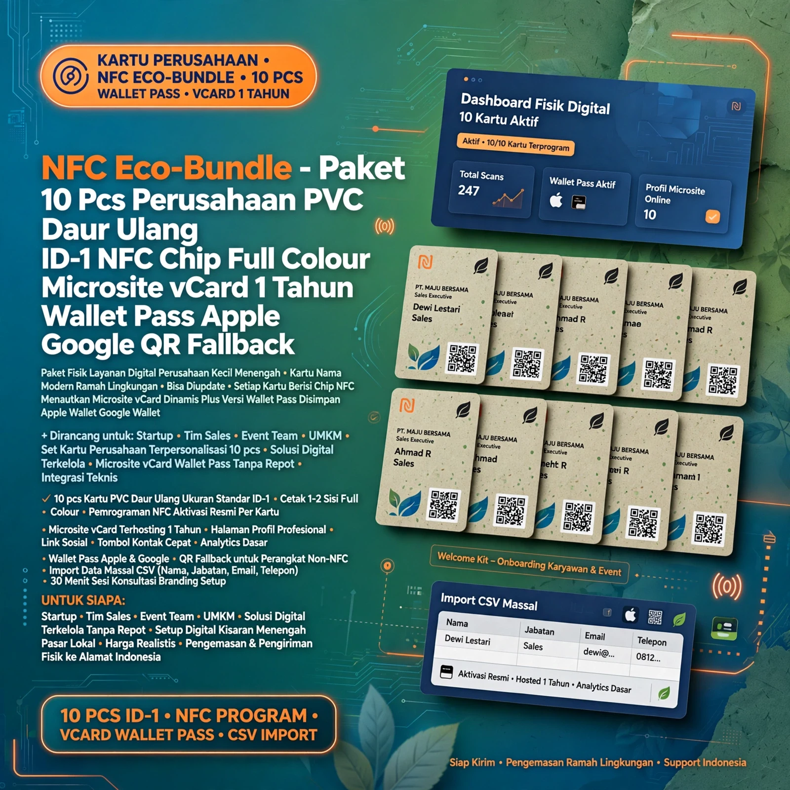 Kartu Perusahaan NFC Eco-Bundle
