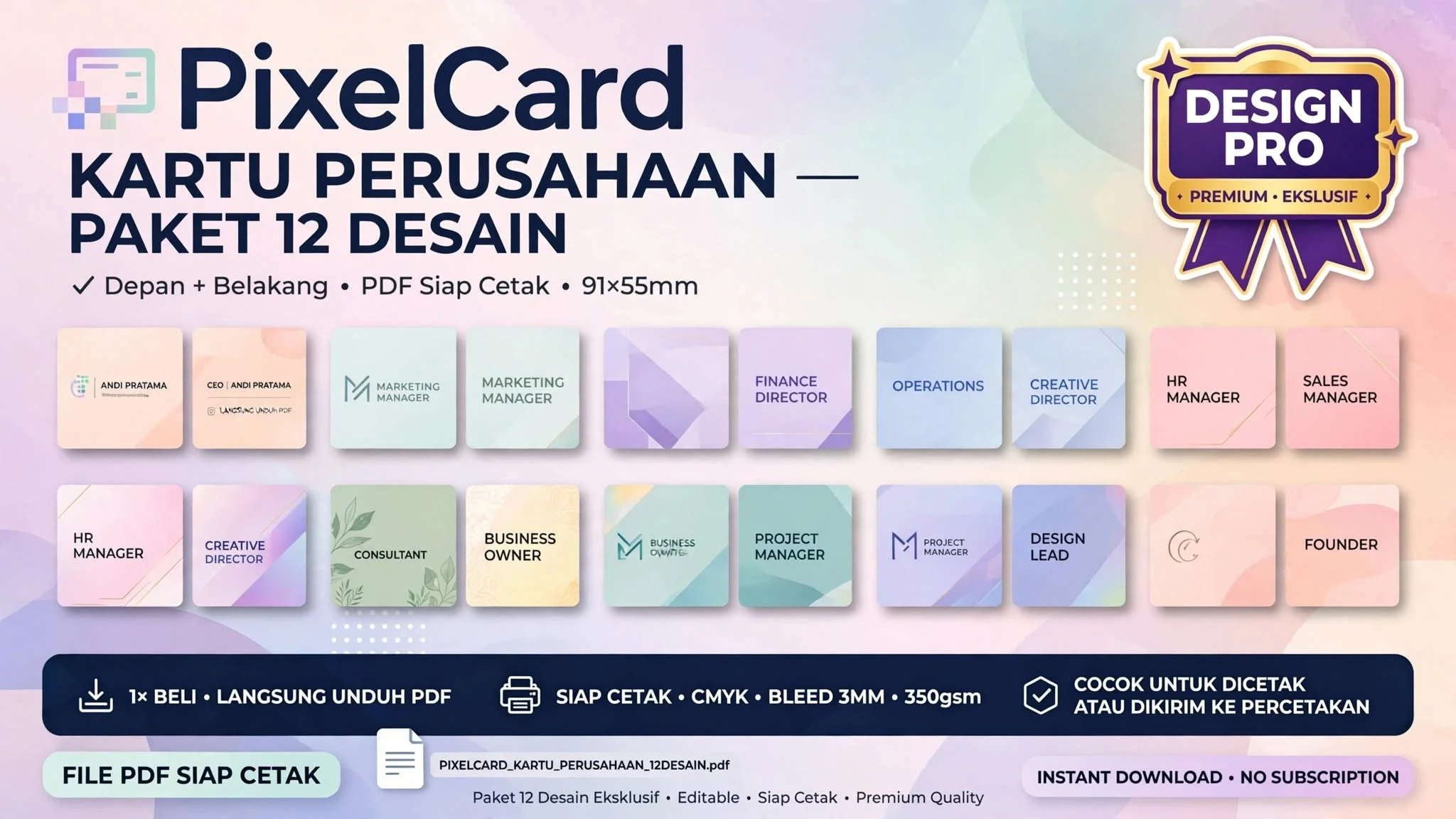 Kartu Perusahaan PixelCard
