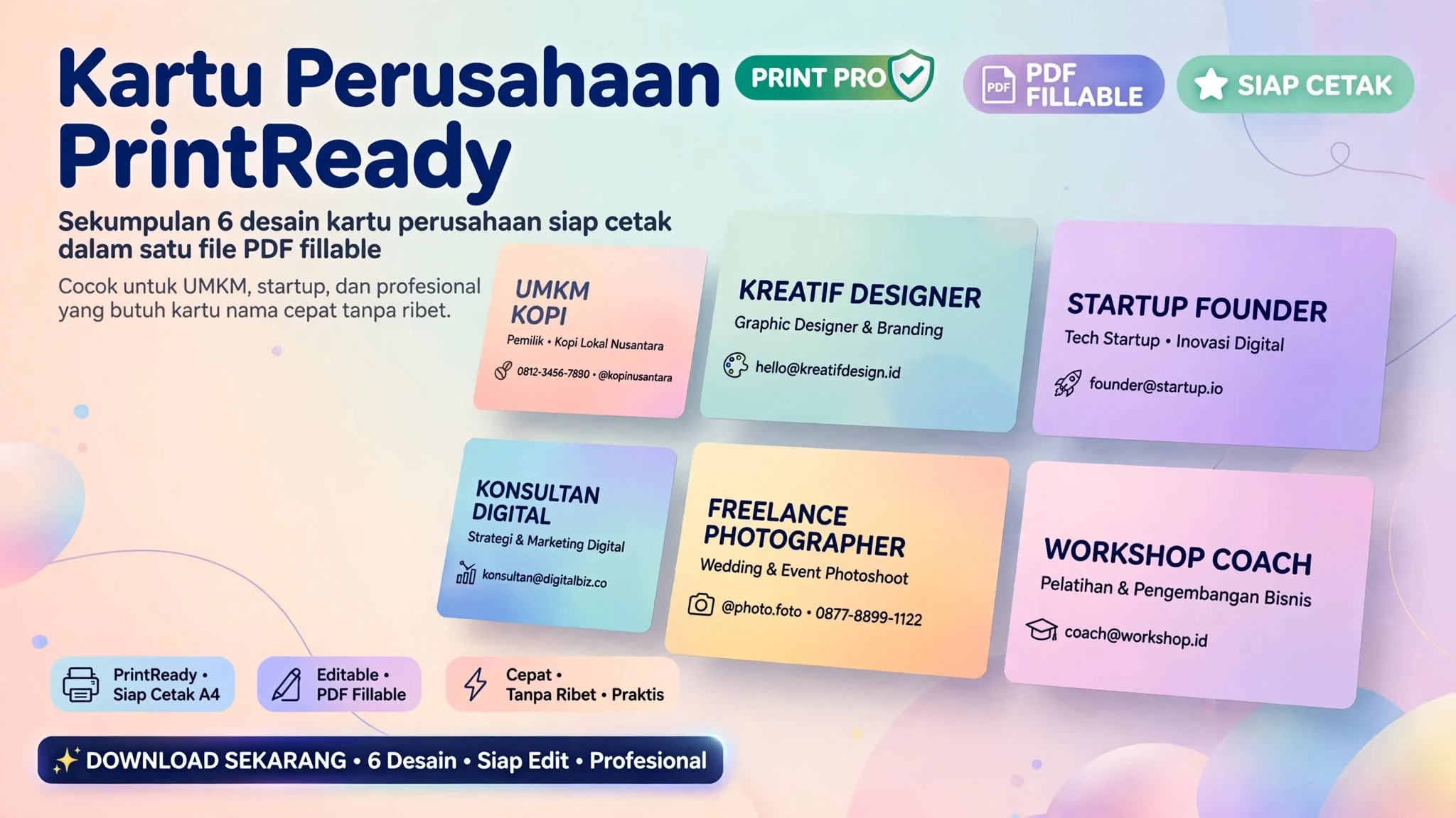 Kartu Perusahaan PrintReady