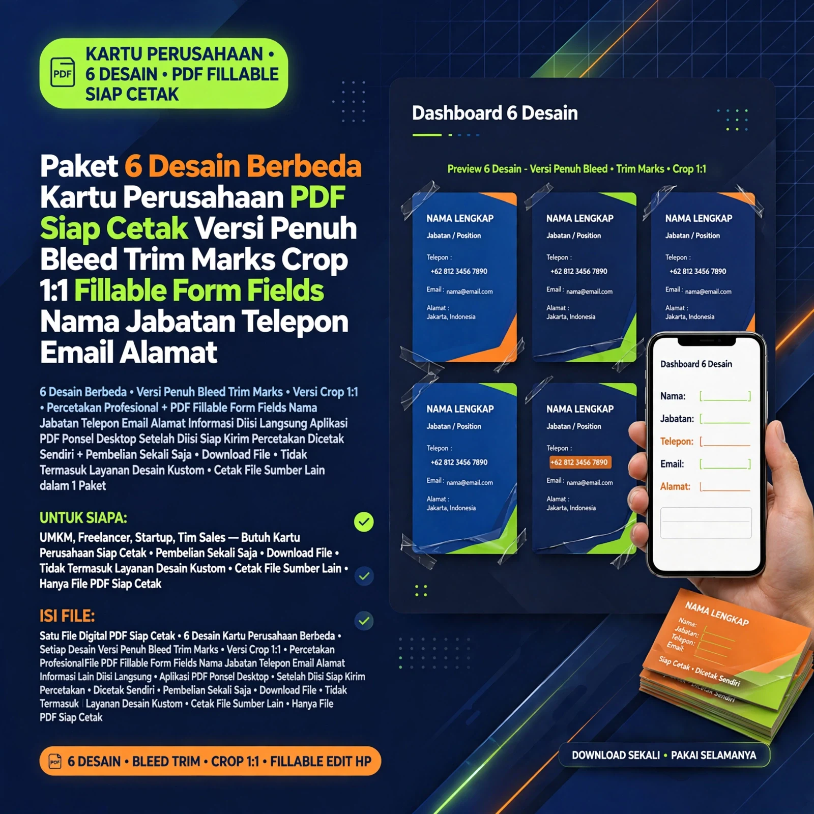 Kartu Perusahaan PrintReady