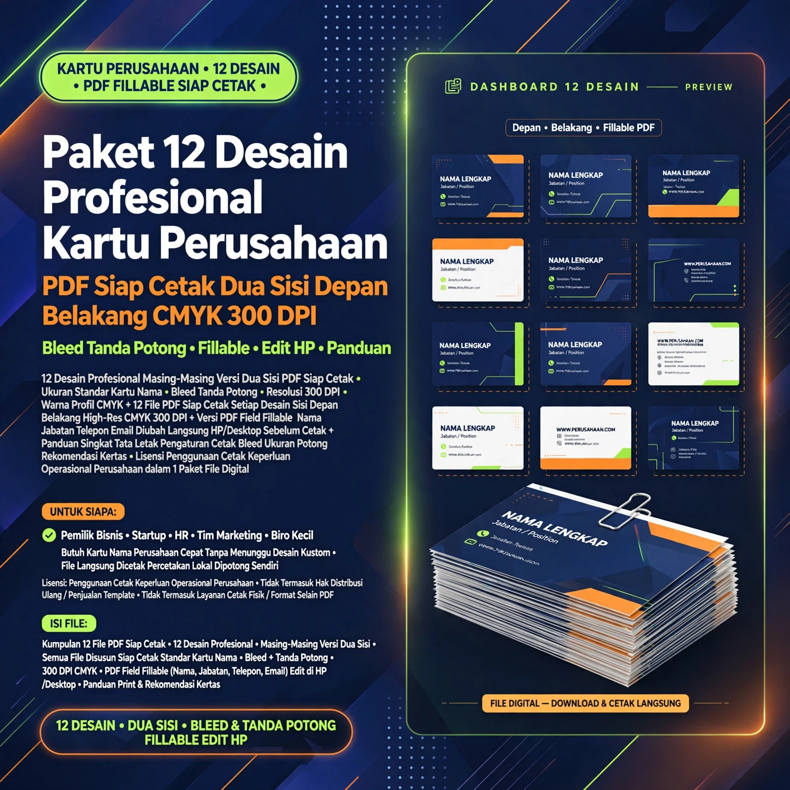 Kartu Perusahaan ReadyPrint PDF