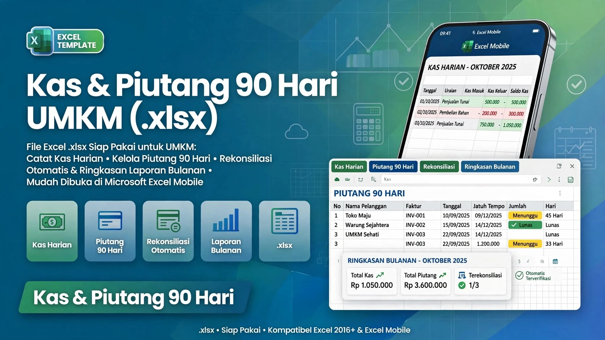 Kas & Piutang 90 Hari UMKM (.xlsx)