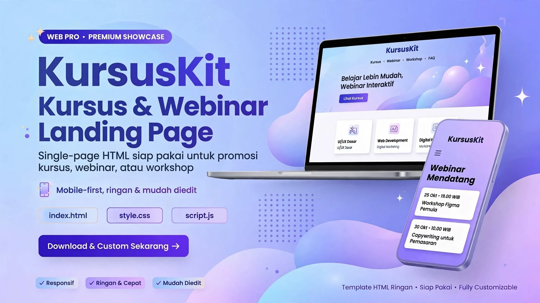 KursusKit — Landing Page Kursus & Webinar