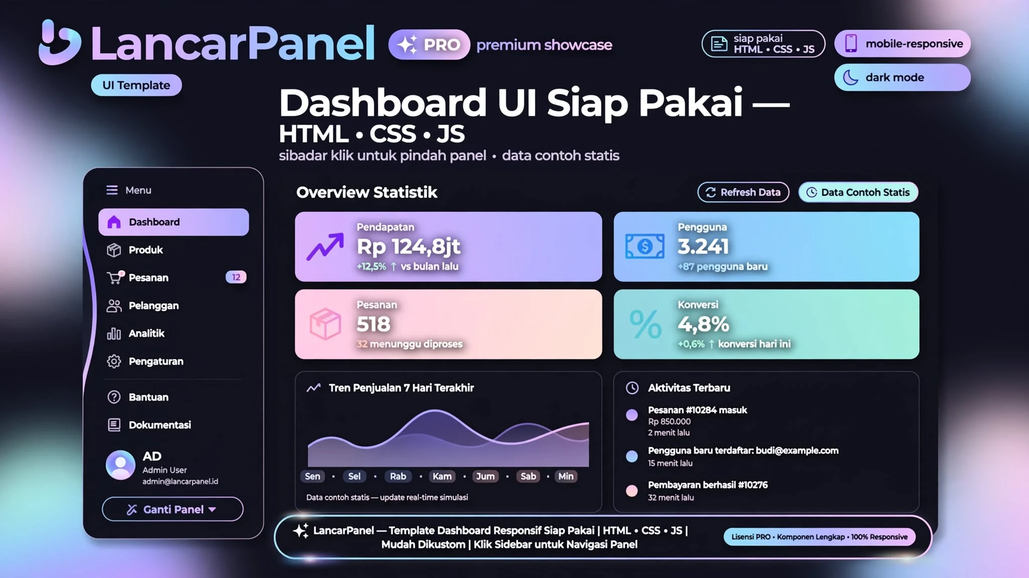 LancarPanel UI