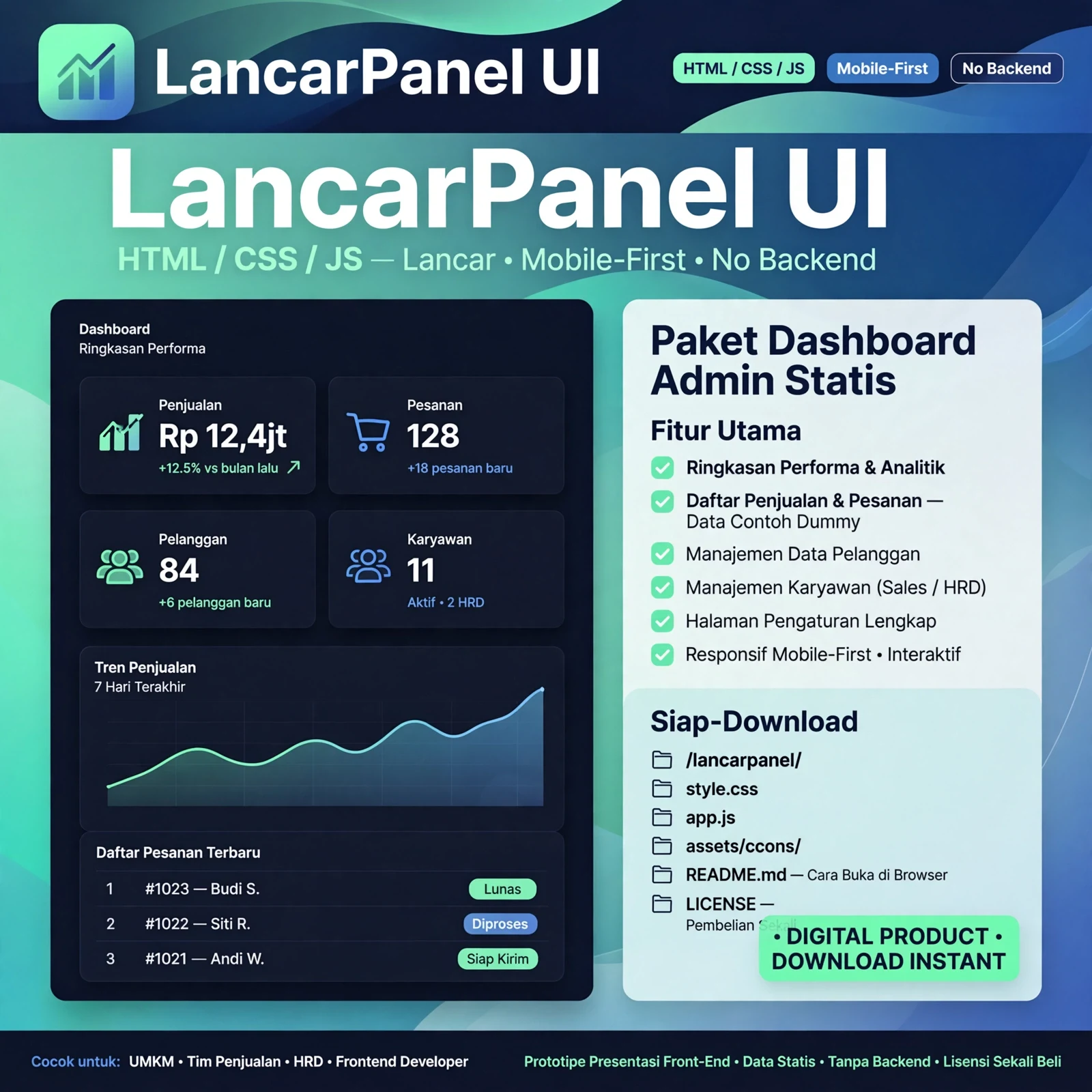 LancarPanel UI