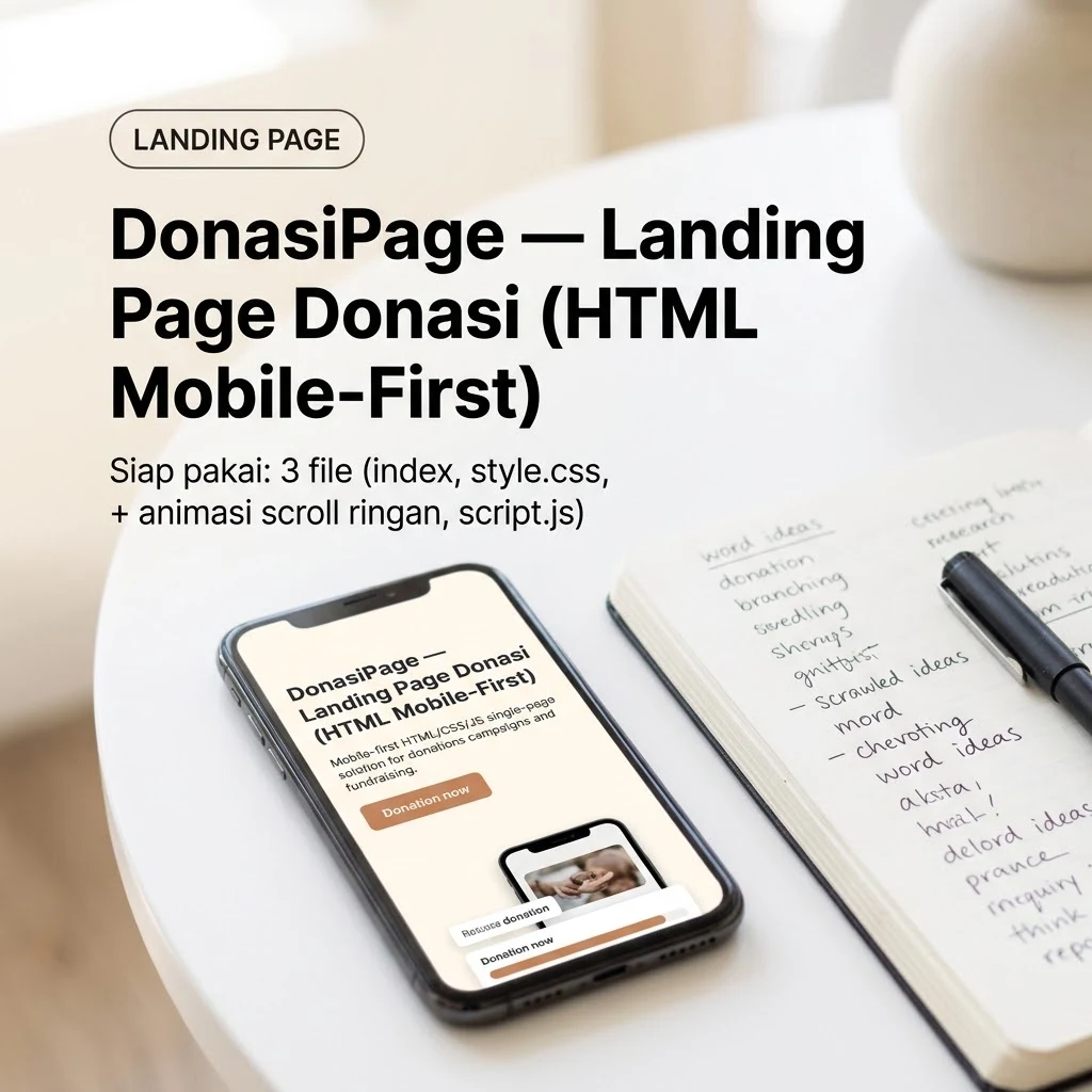 DonasiPage — Landing Page Donasi (HTML Mobile-First)