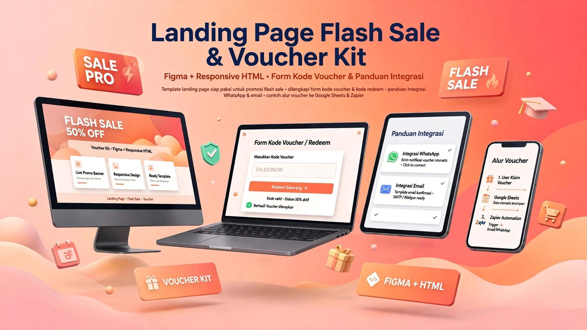 Landing Page Flash Sale & Voucher Kit