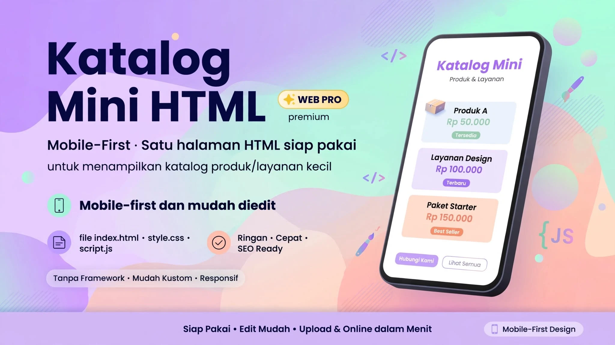 Landing Page Katalog Mini (HTML Mobile-First)
