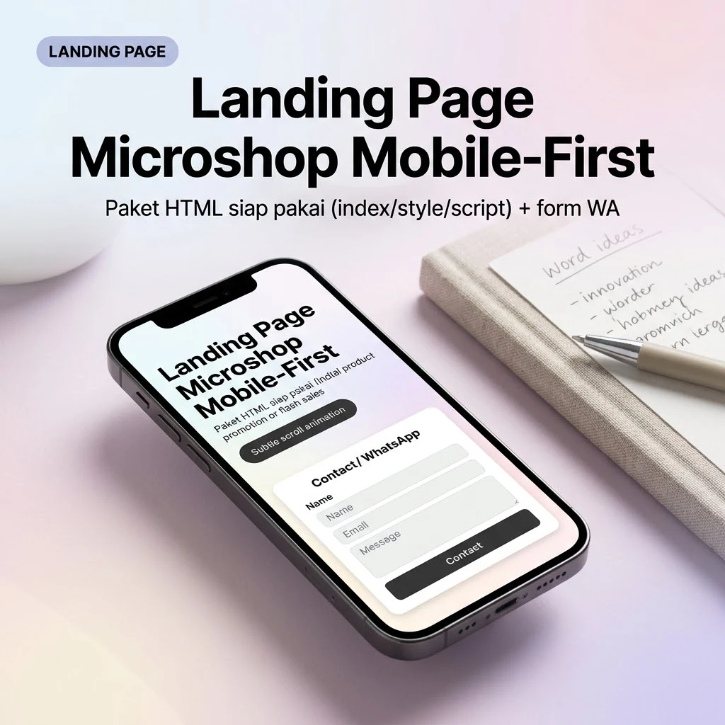 Landing Page Microshop Mobile-First