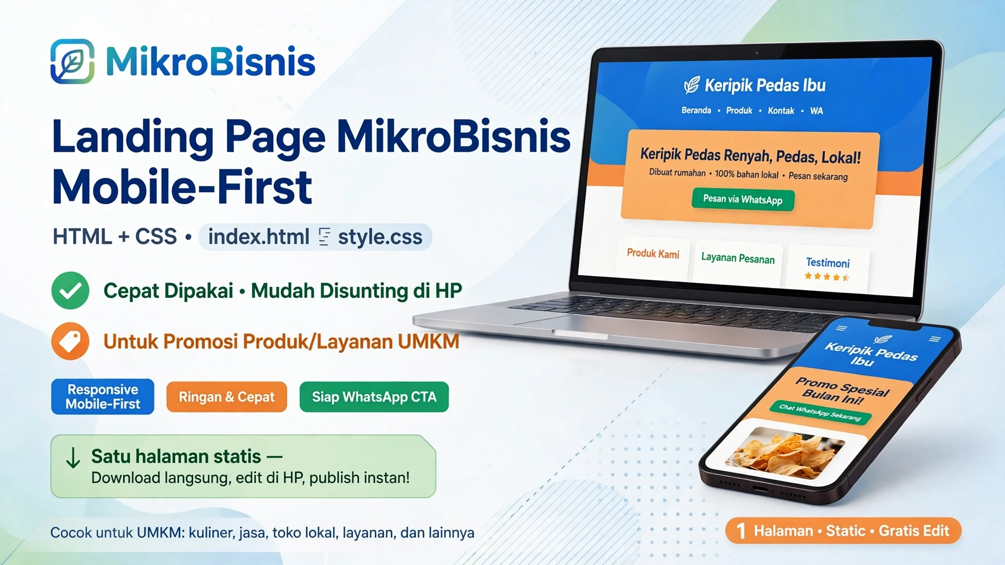 Landing Page MikroBisnis Mobile-First