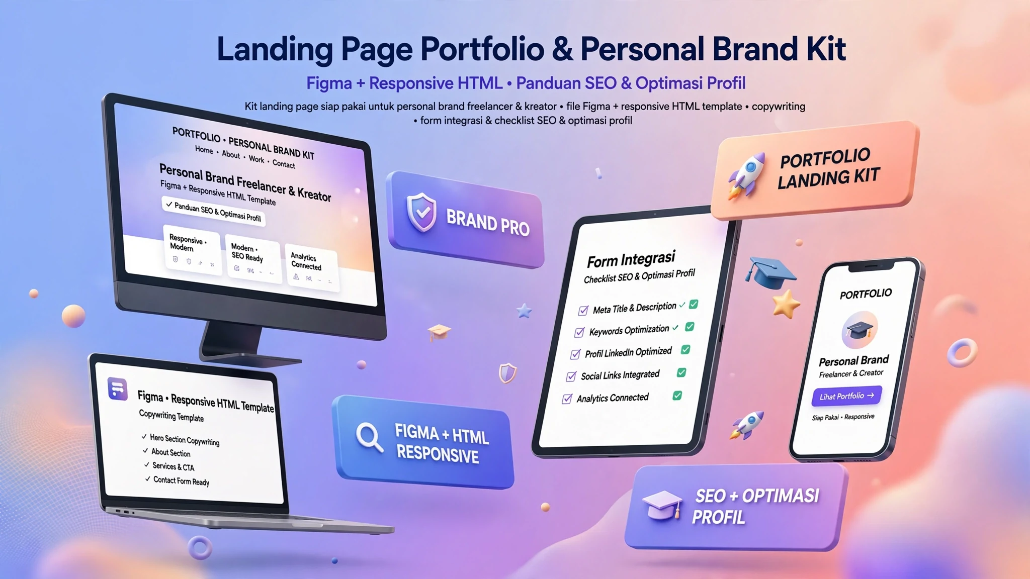 Landing Page Portofolio & Personal Brand Kit
