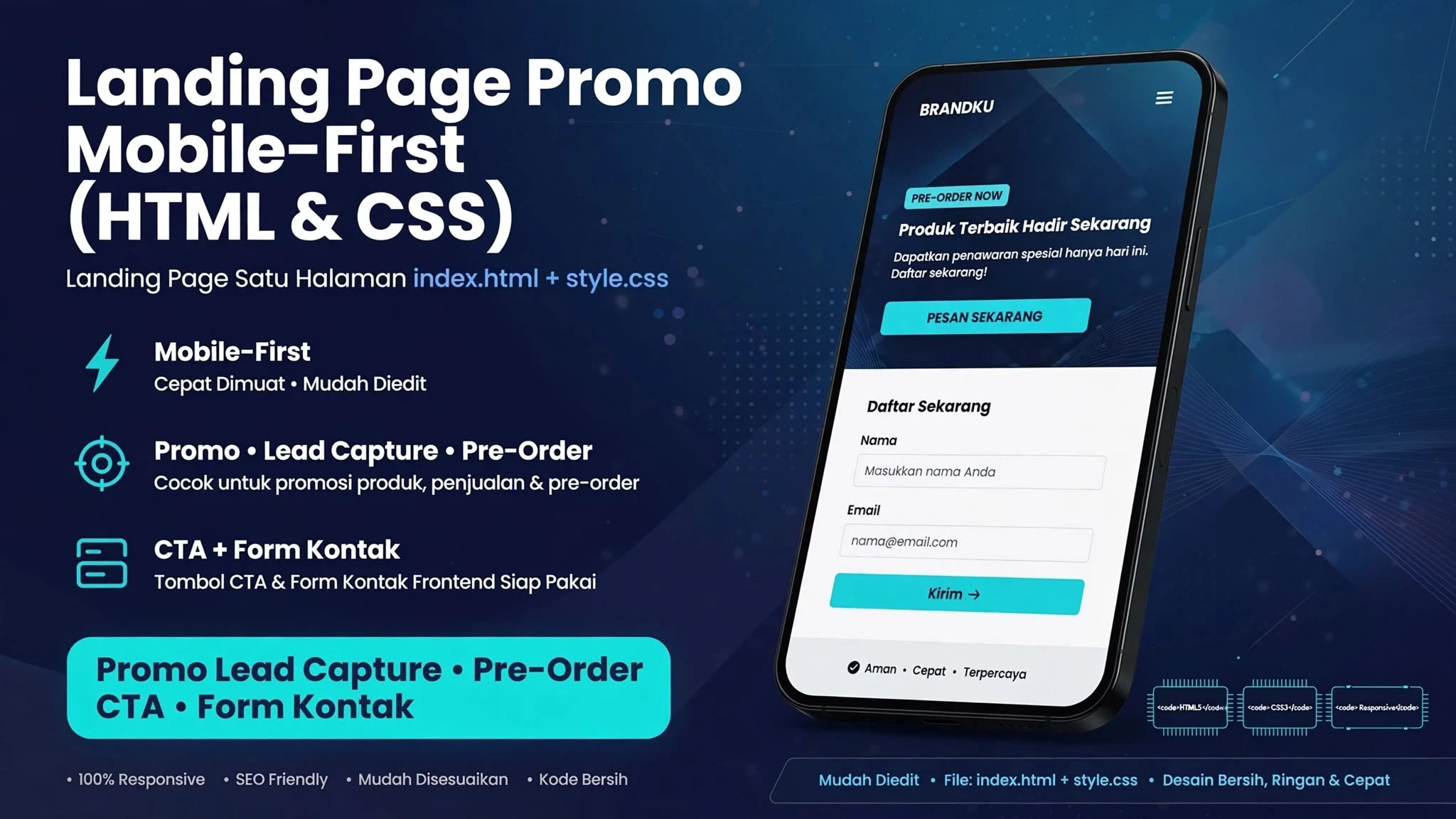 Landing Page Promo Mobile-First (HTML & CSS)