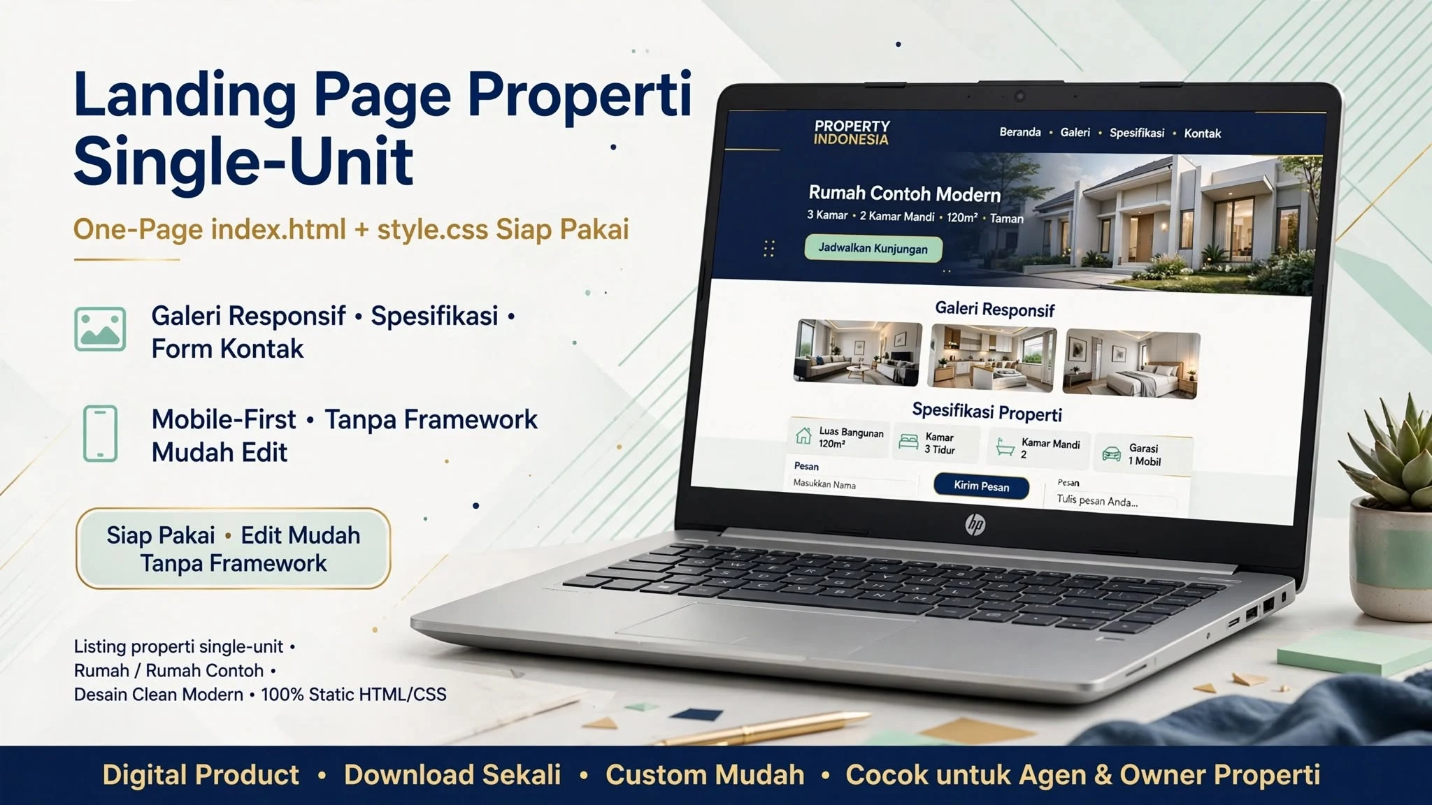 Landing Page Properti Single-Unit
