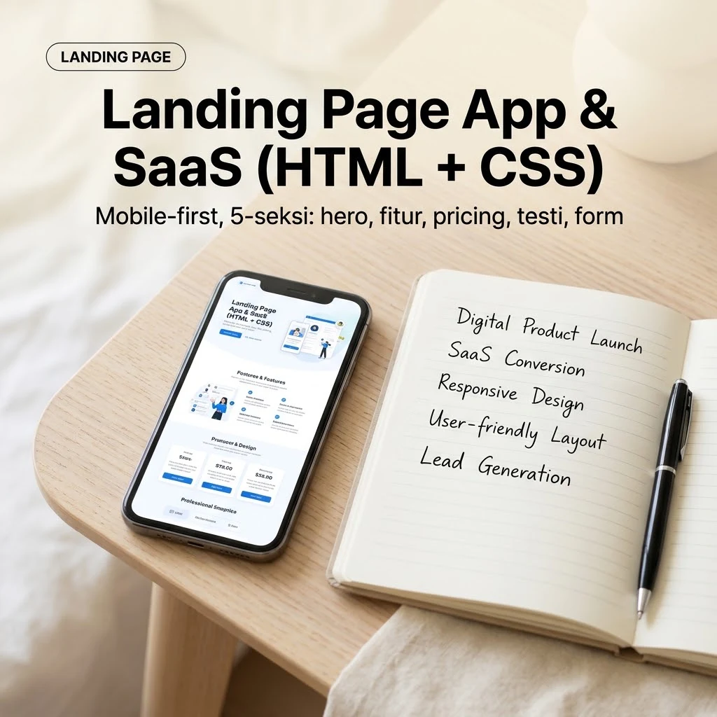 Landing Page App & SaaS (HTML + CSS)