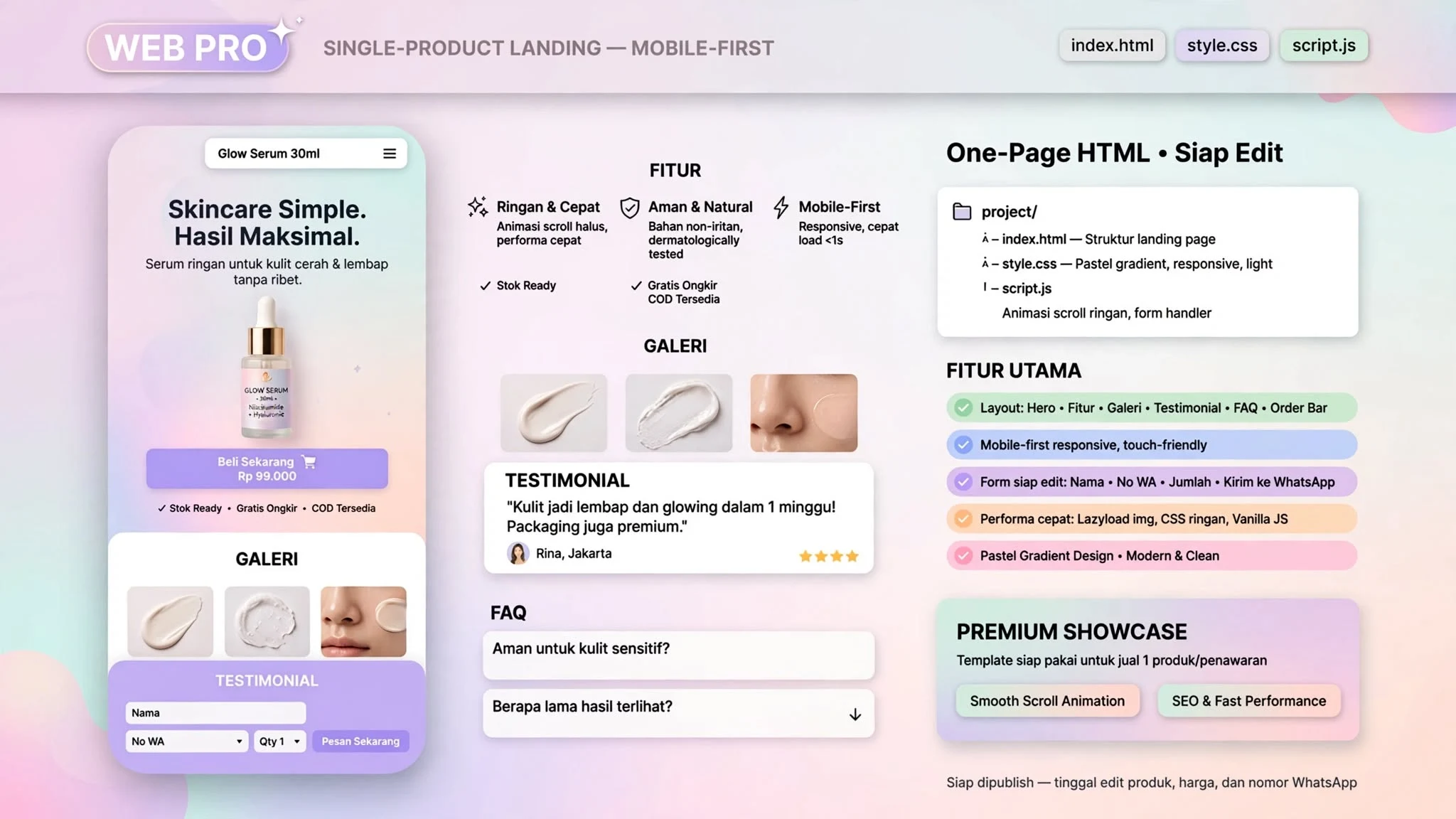 Landing Page Single-Product (HTML Mobile-First)